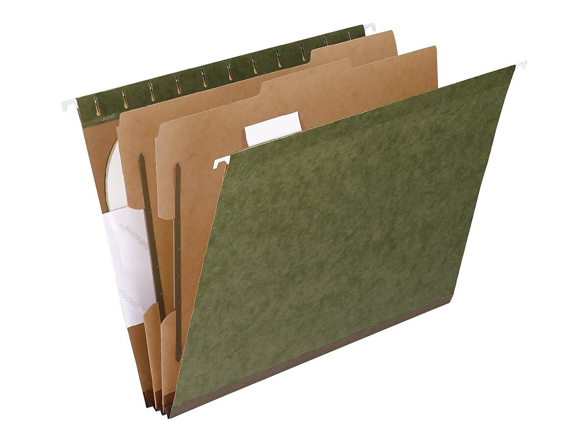 Pendaflex SureHook Hanging File Folders, Letter Size, Standard Green, 10/Box