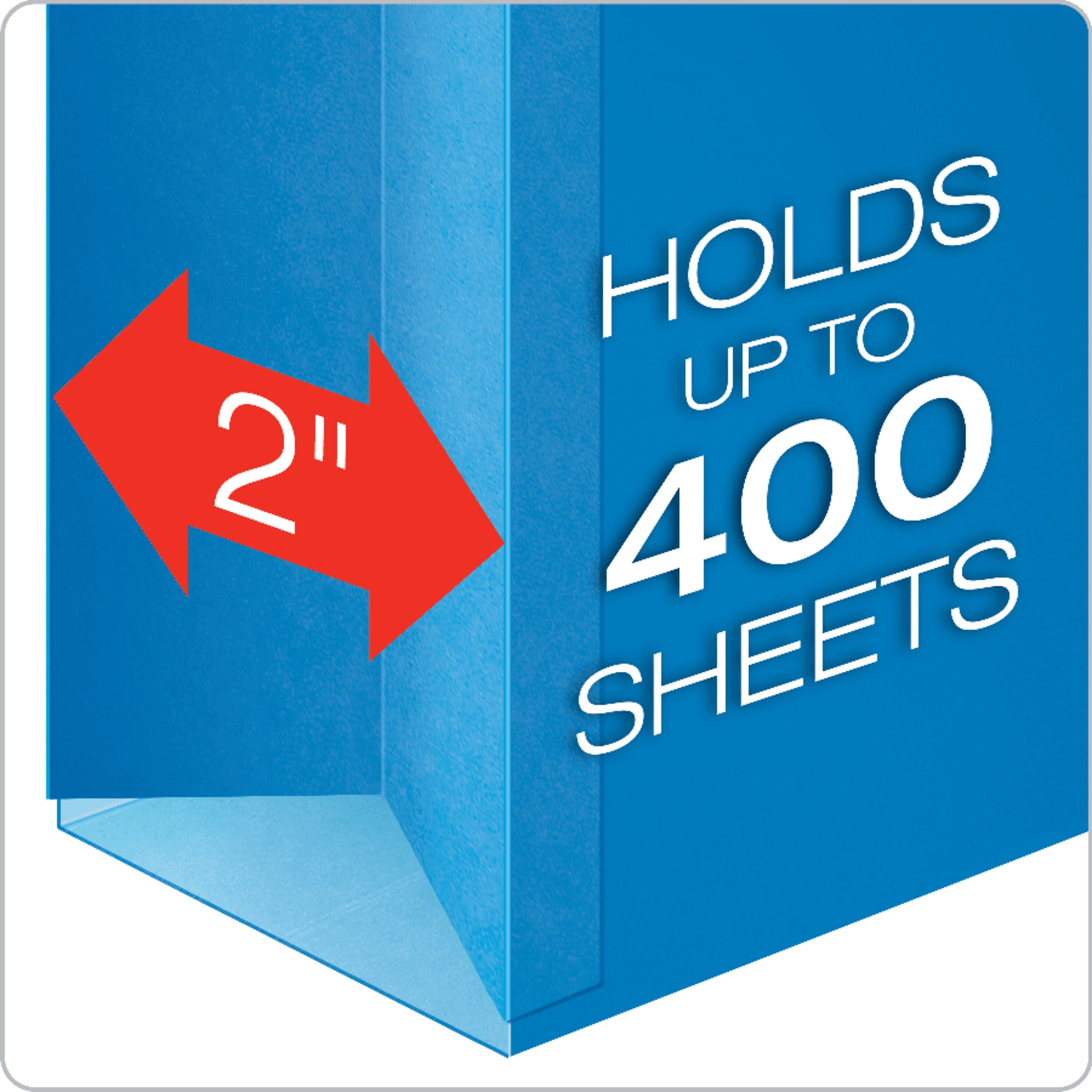 Pendaflex SureHook Reinforced Box Bottom Hanging File Folder, 1/5-Cut Tab, Letter Size, Blue, 25/Box