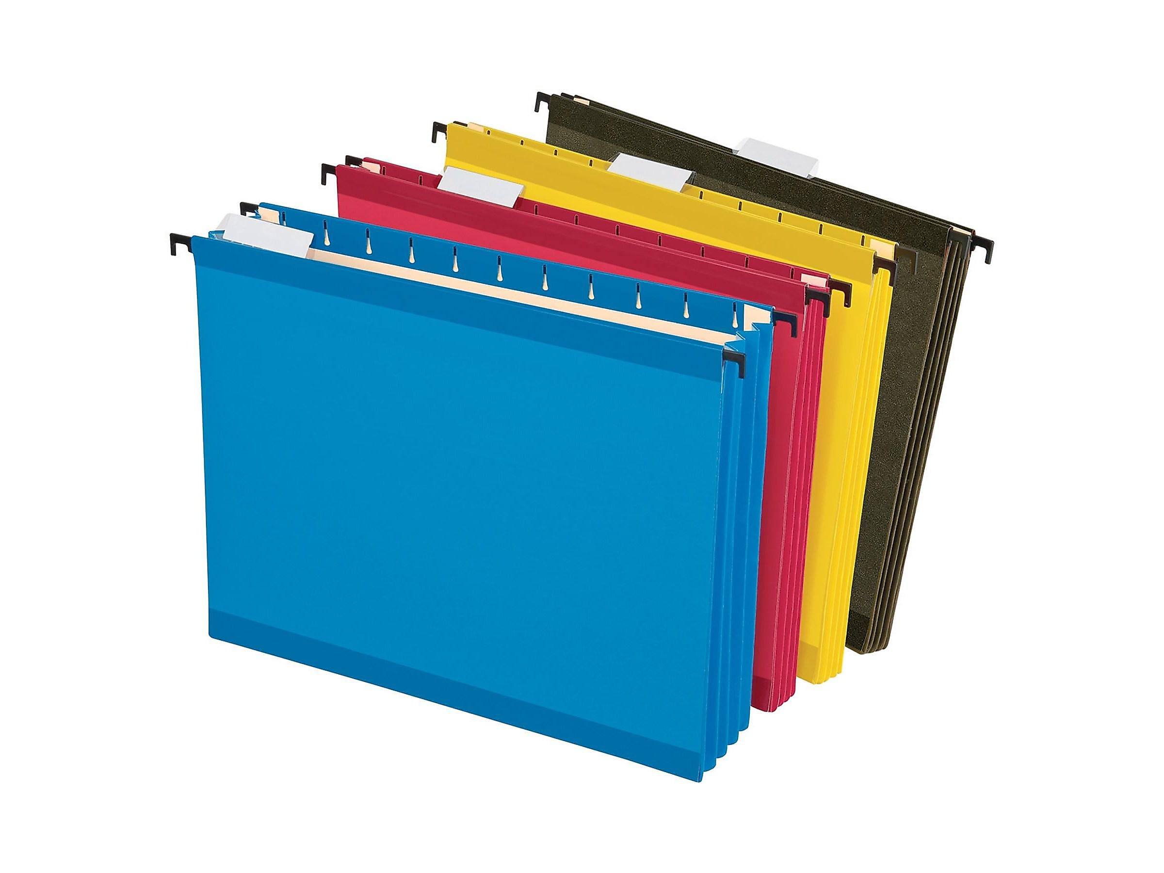 Pendaflex SureHook Reinforced Extra Capacity Hanging File Folders, Letter Size, Assorted Colors, 4/Pack