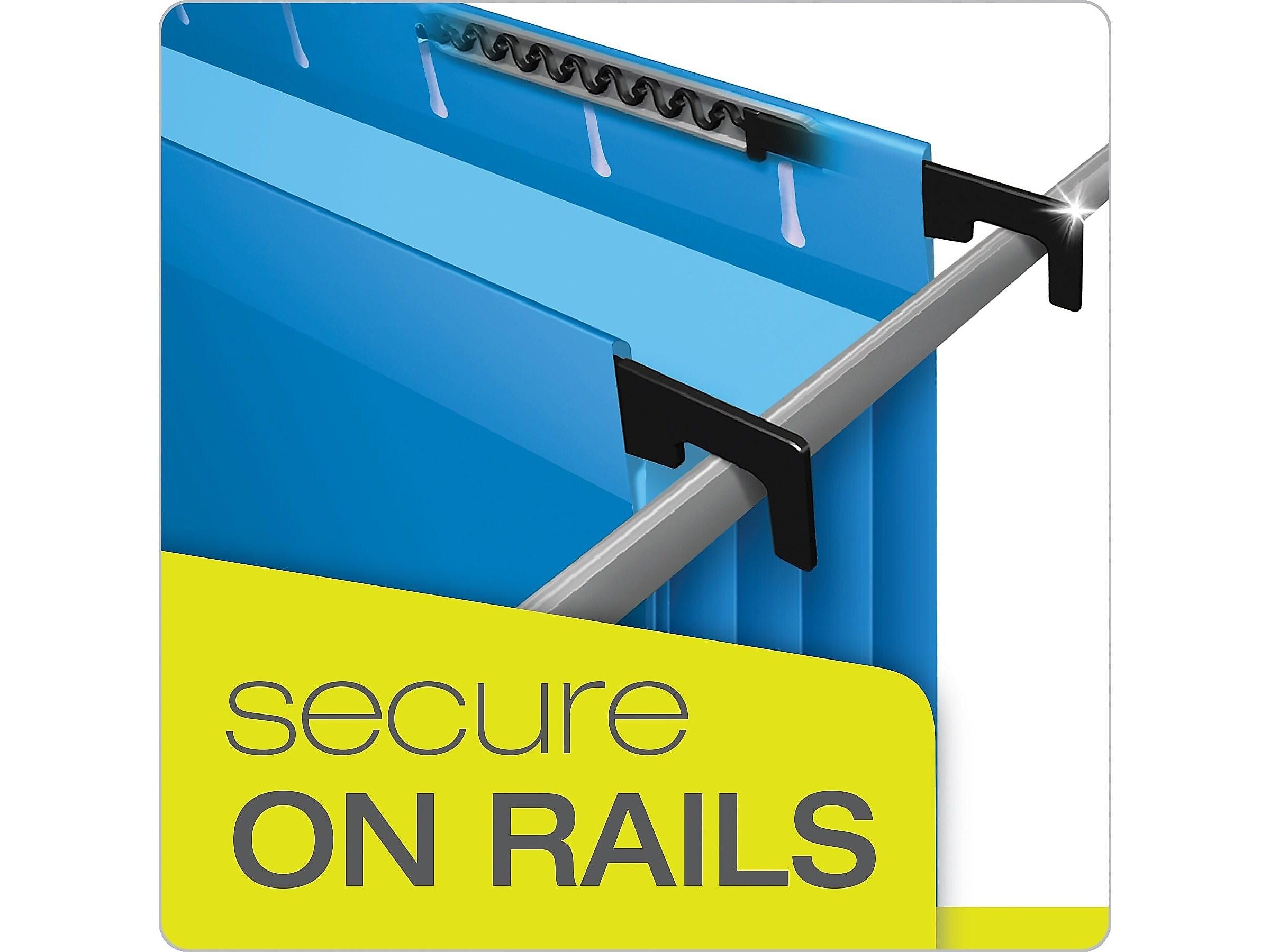 Pendaflex SureHook Reinforced Extra Capacity Hanging File Folders, Letter Size, Assorted Colors, 4/Pack