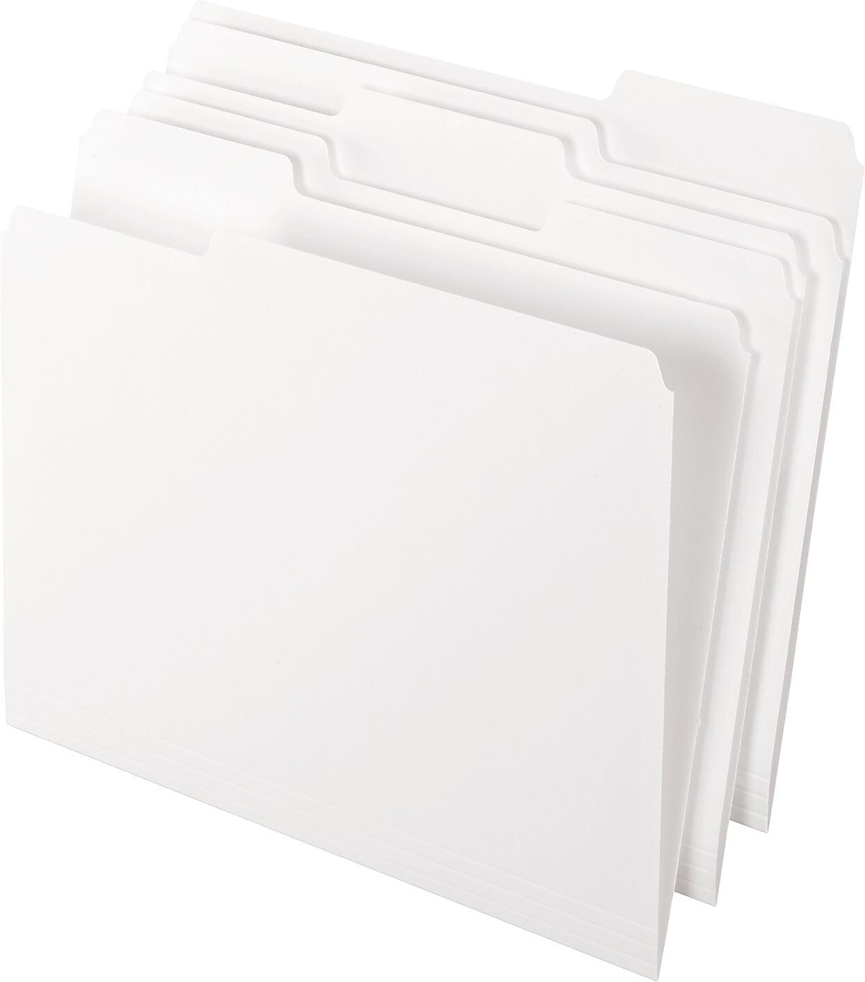 Pendaflex Two-Tone File Folder, 3 Tab, Letter Size, White, 100/Box