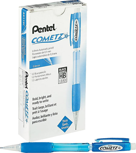 Pentel Cometz Mechanical Pencil, 0.9mm, #2 Medium Lead, Dozen