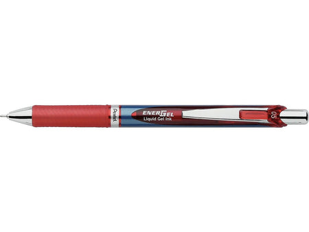 Pentel EnerGel Deluxe RTX Retractable Gel Pens, Fine Point, Red, Dozen