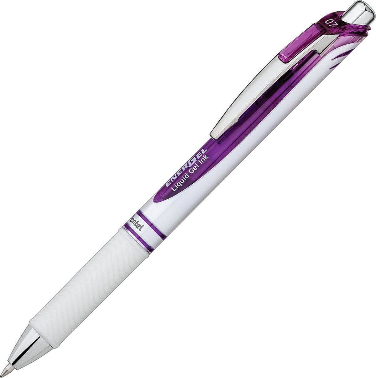 Pentel EnerGel Pearl Deluxe RTX Retractable Liquid Gel Pen, Medium Point, Purple Ink, Dozen