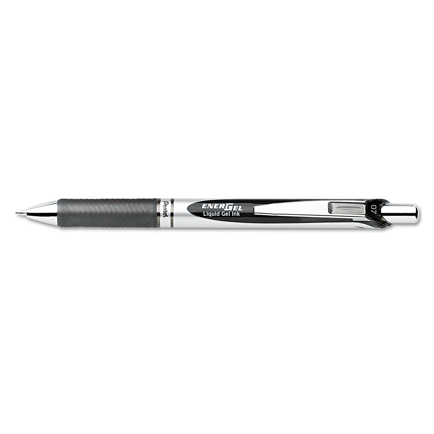 Pentel EnerGel Retractable Gel Pen, Medium Point, Black Ink