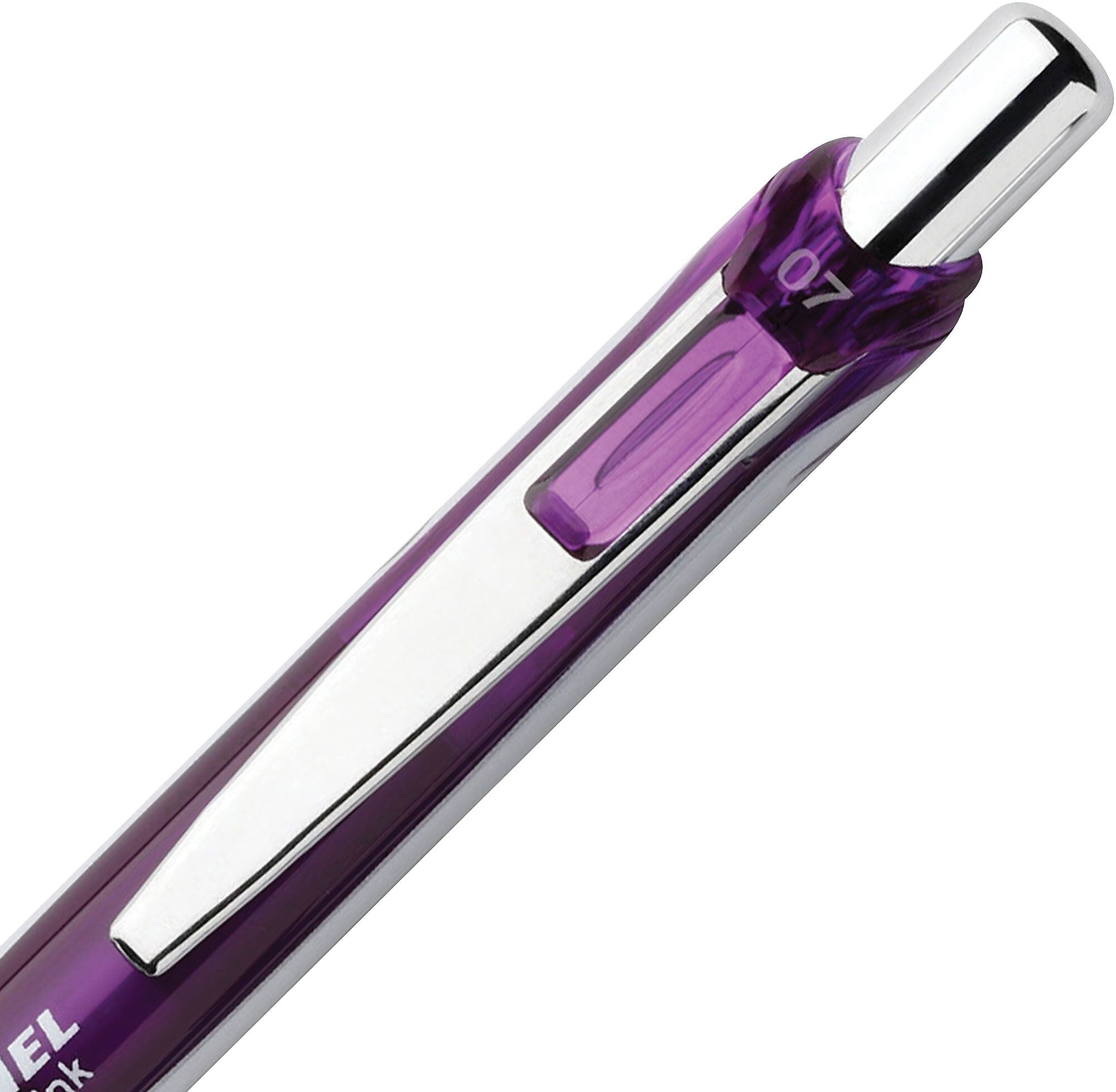 Pentel EnerGel Retractable Gel Pen, Medium Point, Purple Ink