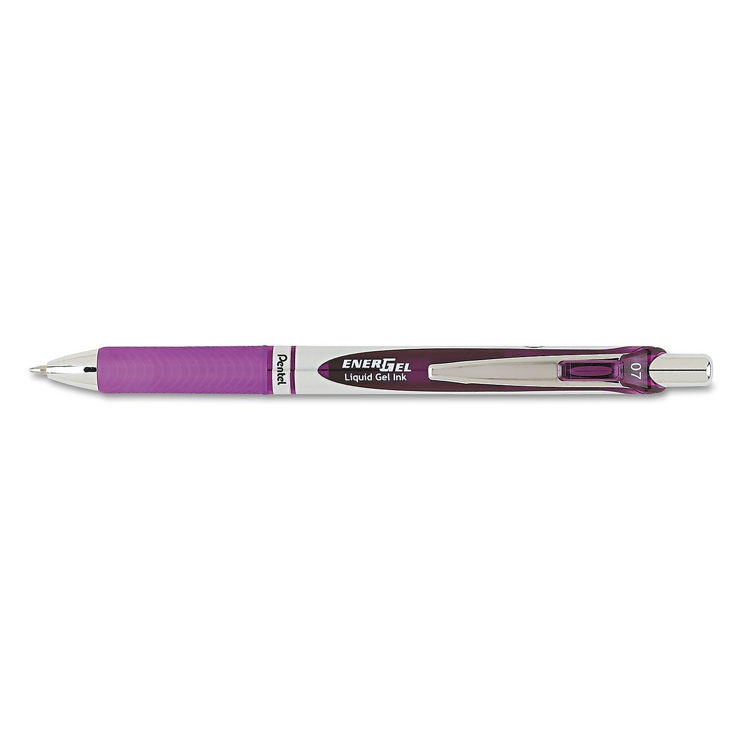 Pentel EnerGel Retractable Gel Pen, Medium Point, Purple Ink