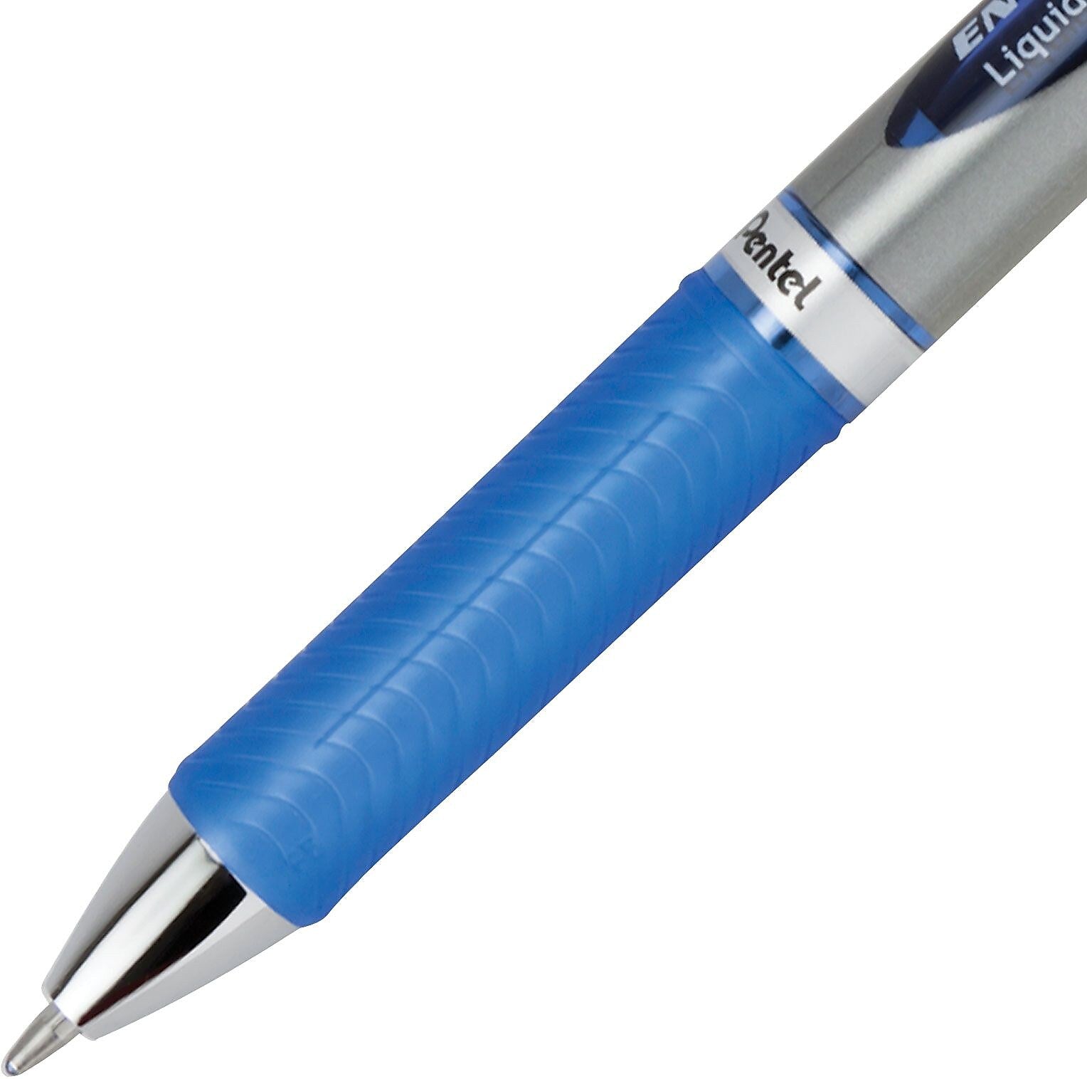 Pentel EnerGel RTX Gel Pens, Bold Point, Blue Ink, Dozen
