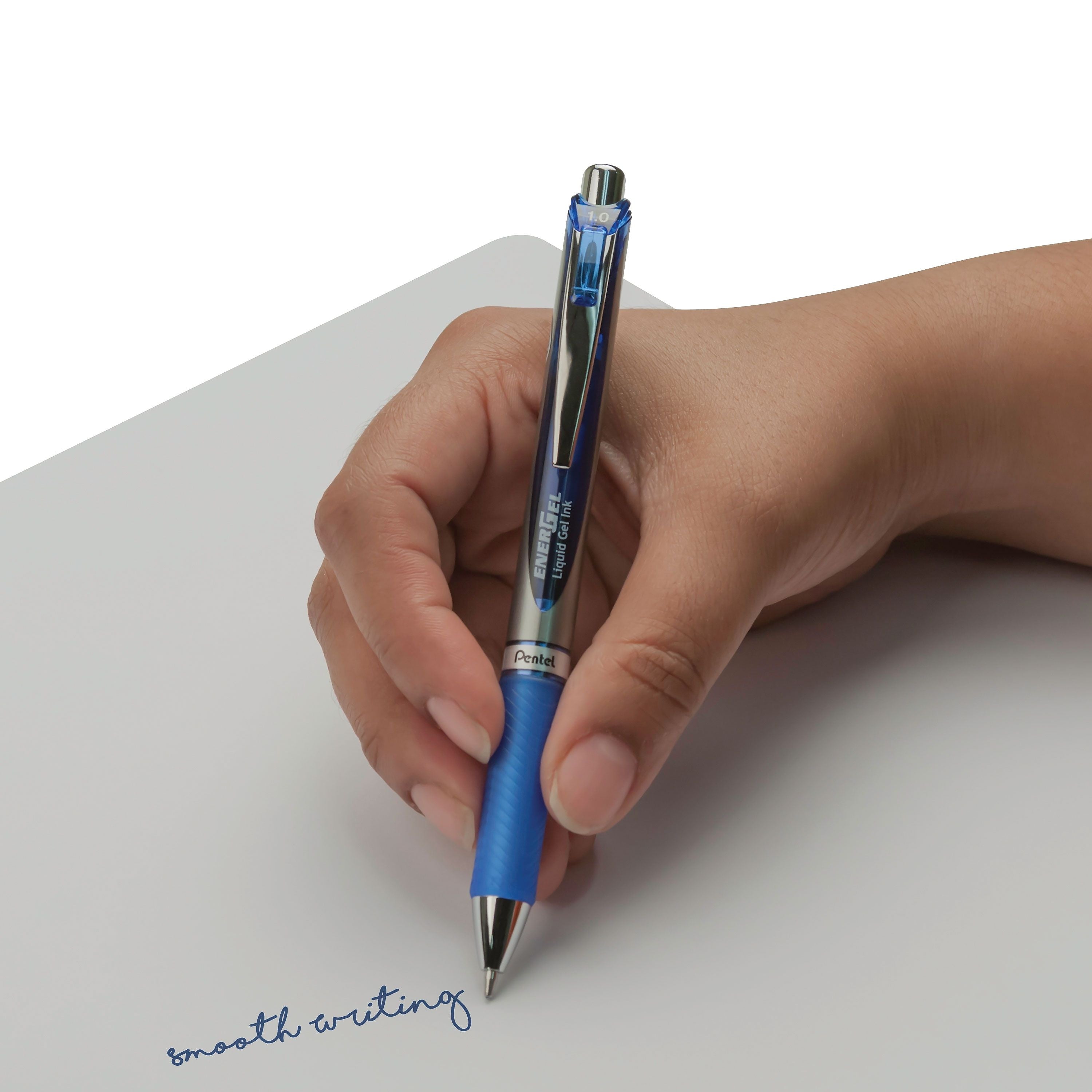 Pentel EnerGel RTX Gel Pens, Bold Point, Blue Ink, Dozen