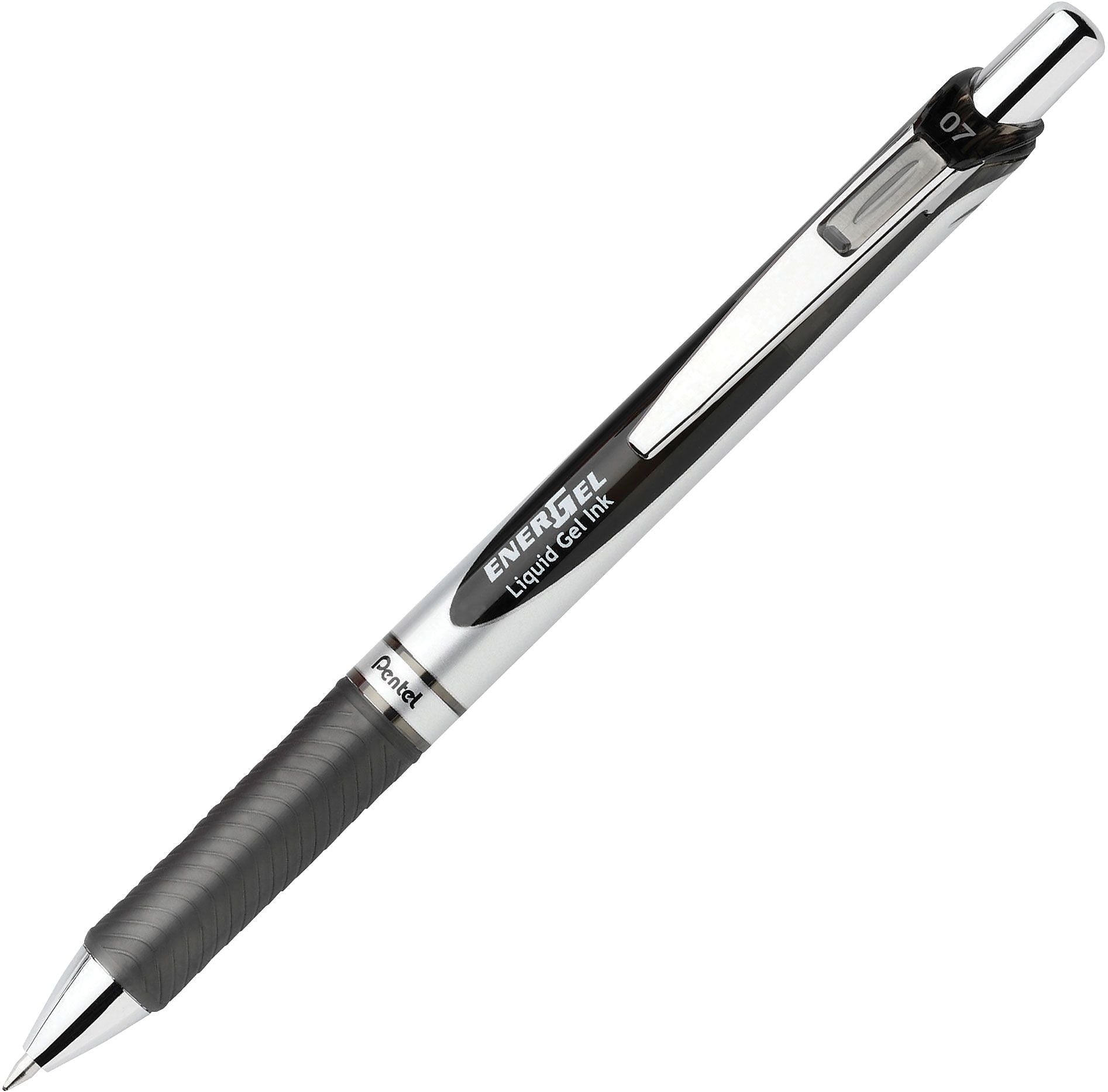 Pentel® EnerGel RTX Liquid Gel Pen, 0.7mm, Black, 5/Pack