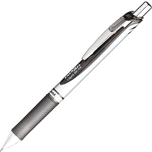 Pentel EnerGel RTX Retractable Gel Pens, Medium Point, Assorted Ink, 6/Pack