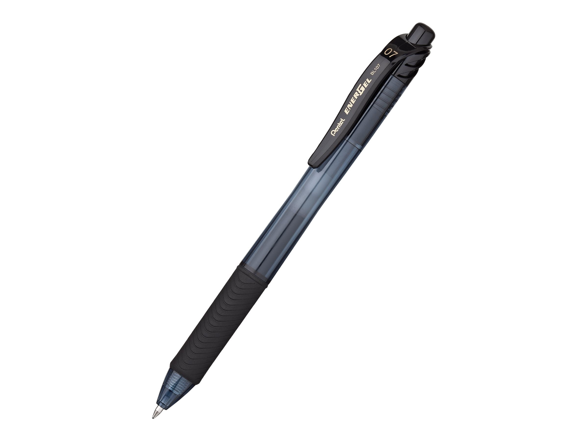 Pentel EnerGel-X Retractable Gel Pens, Medium Point, Black Ink, 12/Pack