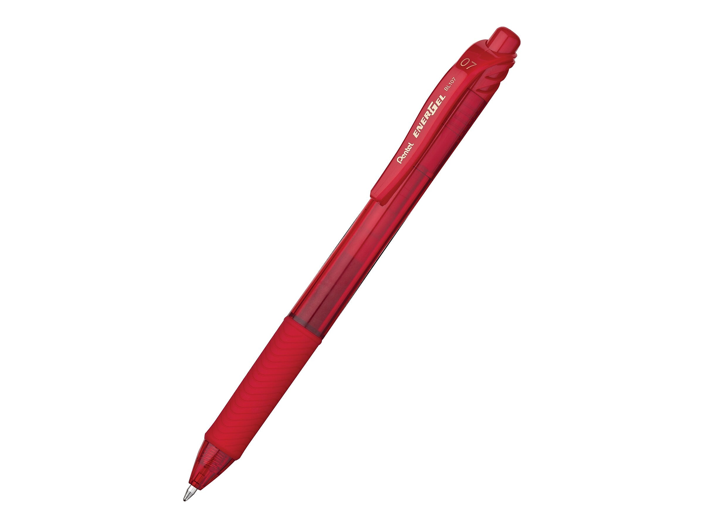 Pentel EnerGel-X Retractable Gel Pens, Medium Point, Red Ink, 12/Pack