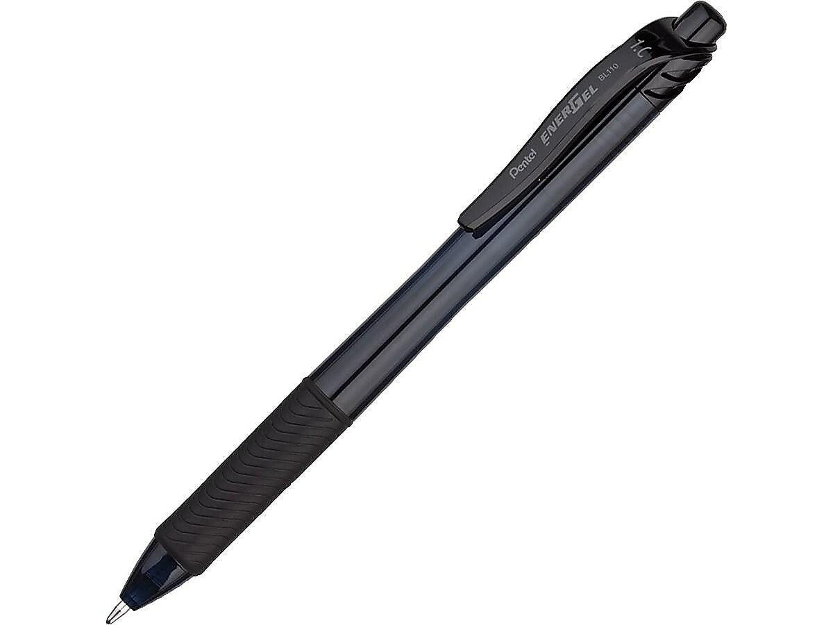 Pentel EnerGel-X RollerGel Retractable Gel Pens, Bold Point, Black Ink, Dozen