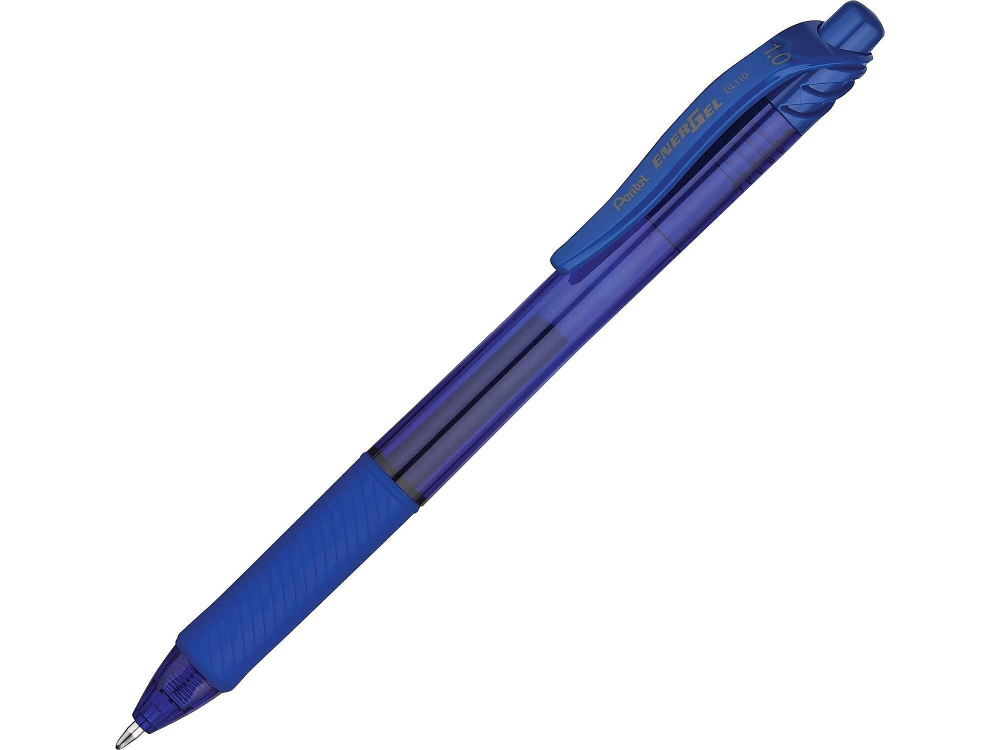 Pentel EnerGel-X RollerGel Retractable Gel Pens, Bold Point, Blue Ink, Dozen