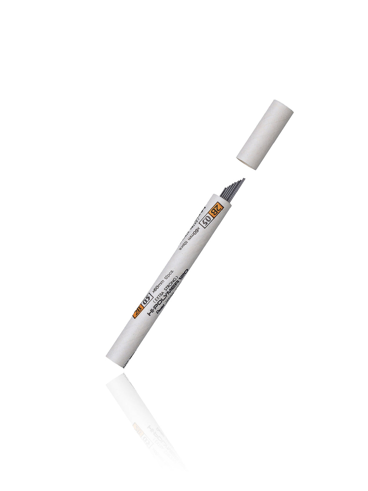 Pentel Hi-Polymer Lead Refill, 0.5mm, 12/Leads