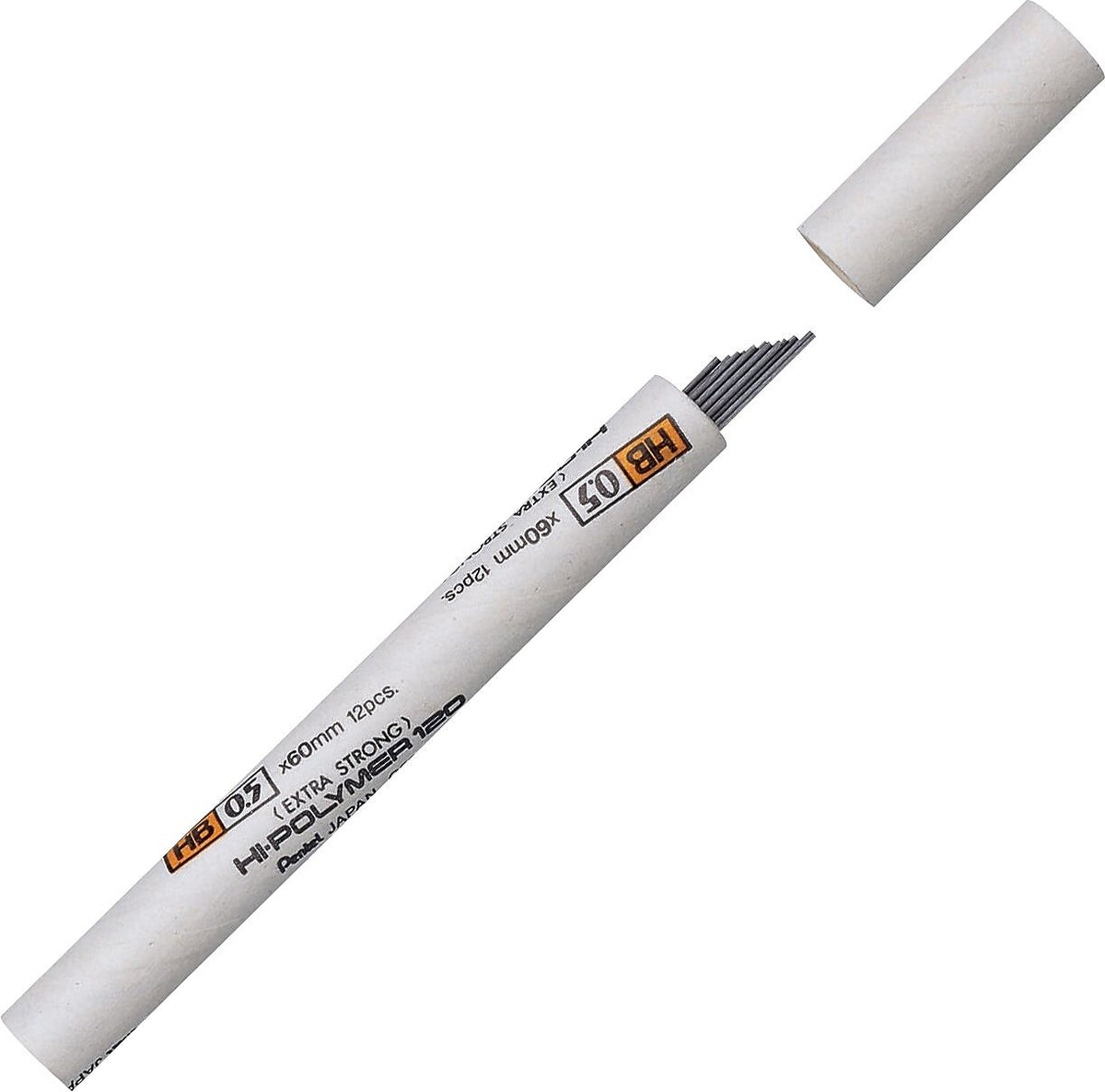 Pentel Premium Hi-Polymer Lead Refill, 0.5mm, 12/Leads