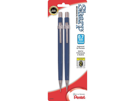 Pentel Sharp Mechanical Pencil, 0.7mm, #2 Medium Lead, 2/Pack