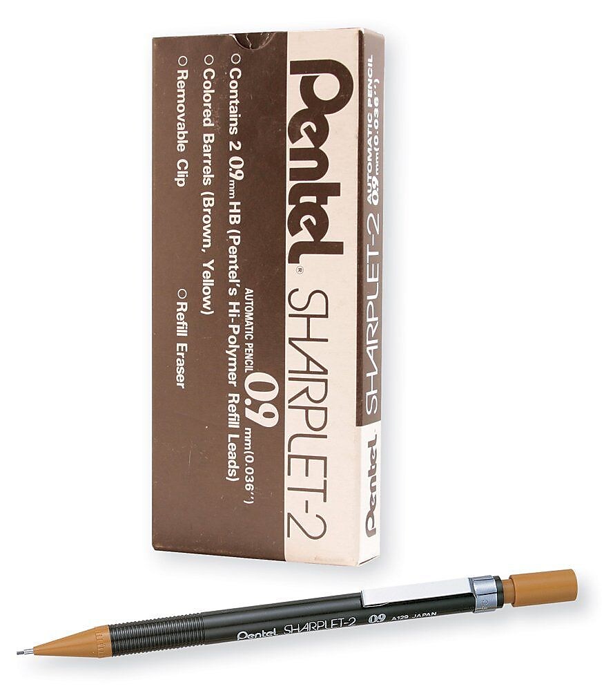 Pentel Sharplet-2™ Automatic Pencils, 0.9 mm, Brown, 12/Pk