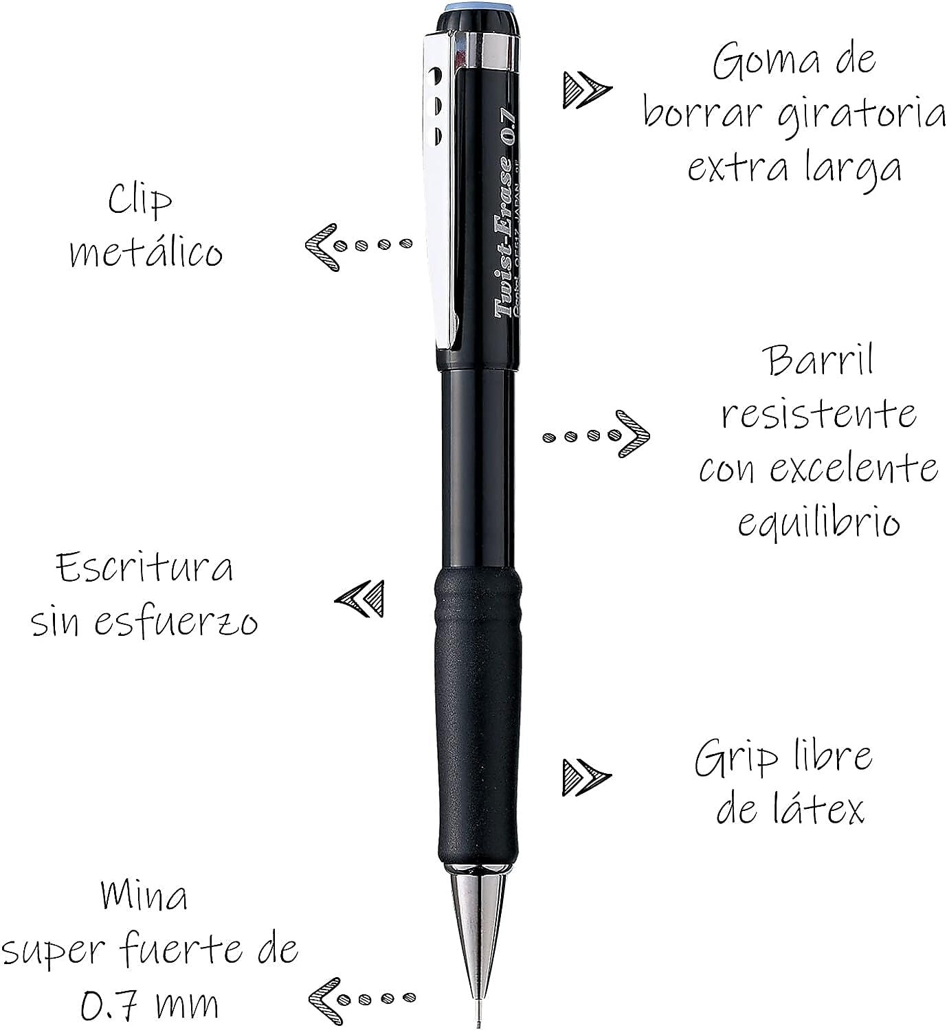 Pentel Twist-Erase III Mechanical Pencil, 0.7mm, #2 Medium Lead