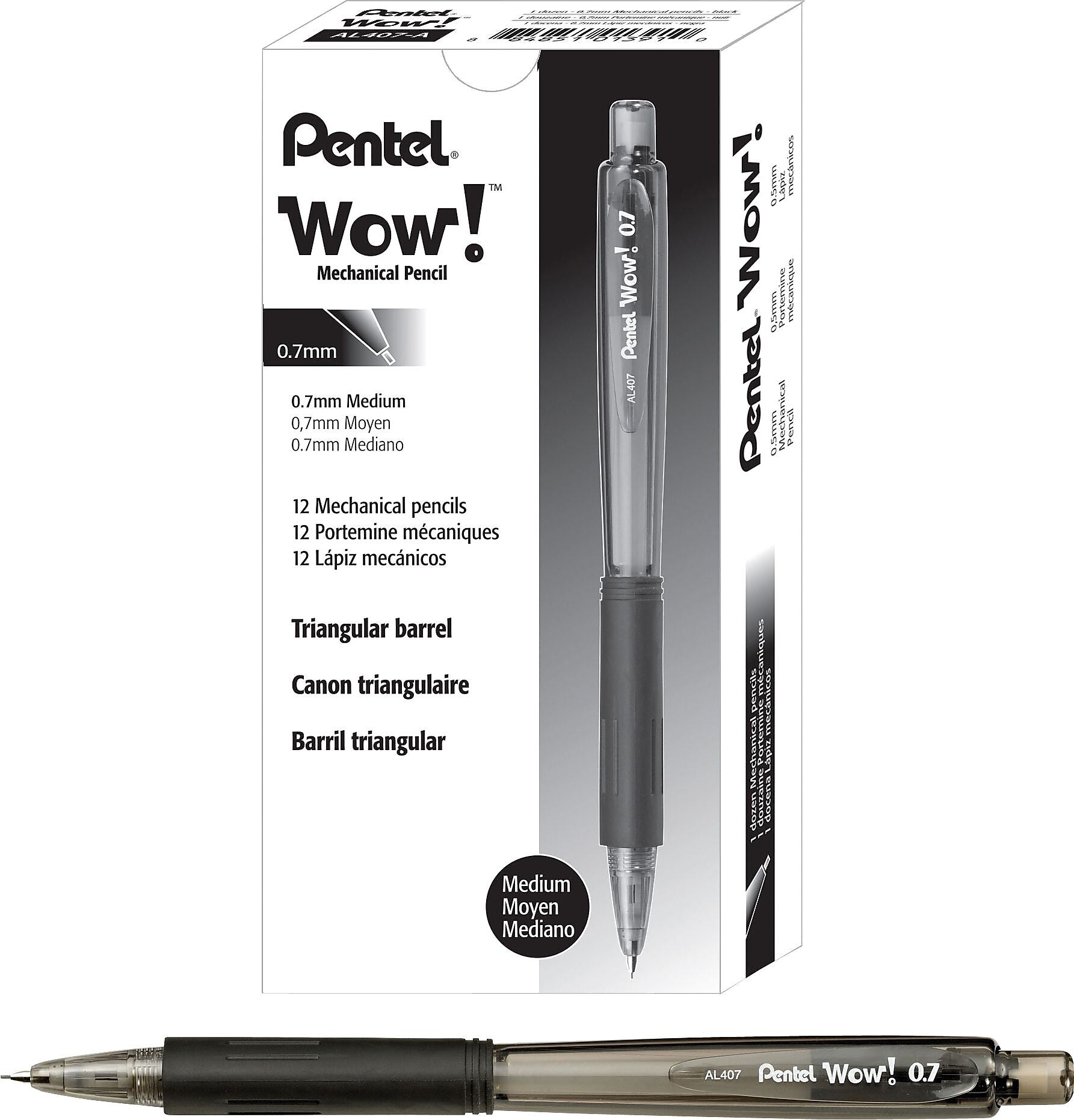 Pentel Wow! Mechanical Pencil, 0.7mm, #2 Medium Lead, Dozen