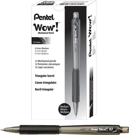 Pentel Wow! Mechanical Pencil, 0.7mm, #2 Medium Lead, Dozen