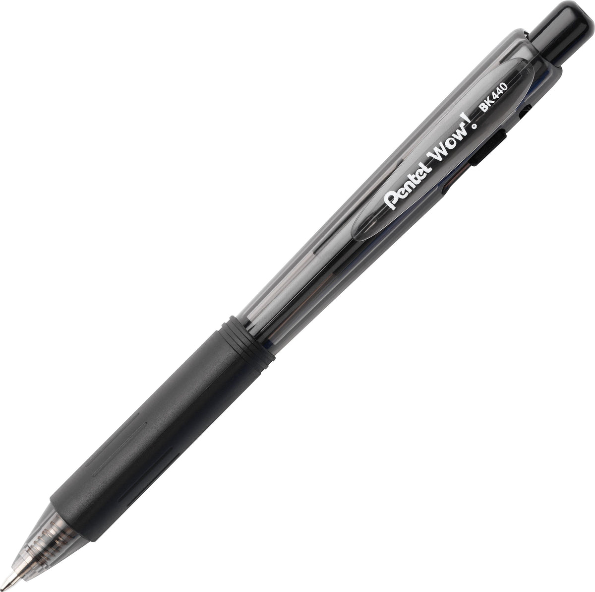 Pentel® WOW® Retractable Ballpoint Pens Bonus Pack, Medium Point, Black Ink, 36/Pack