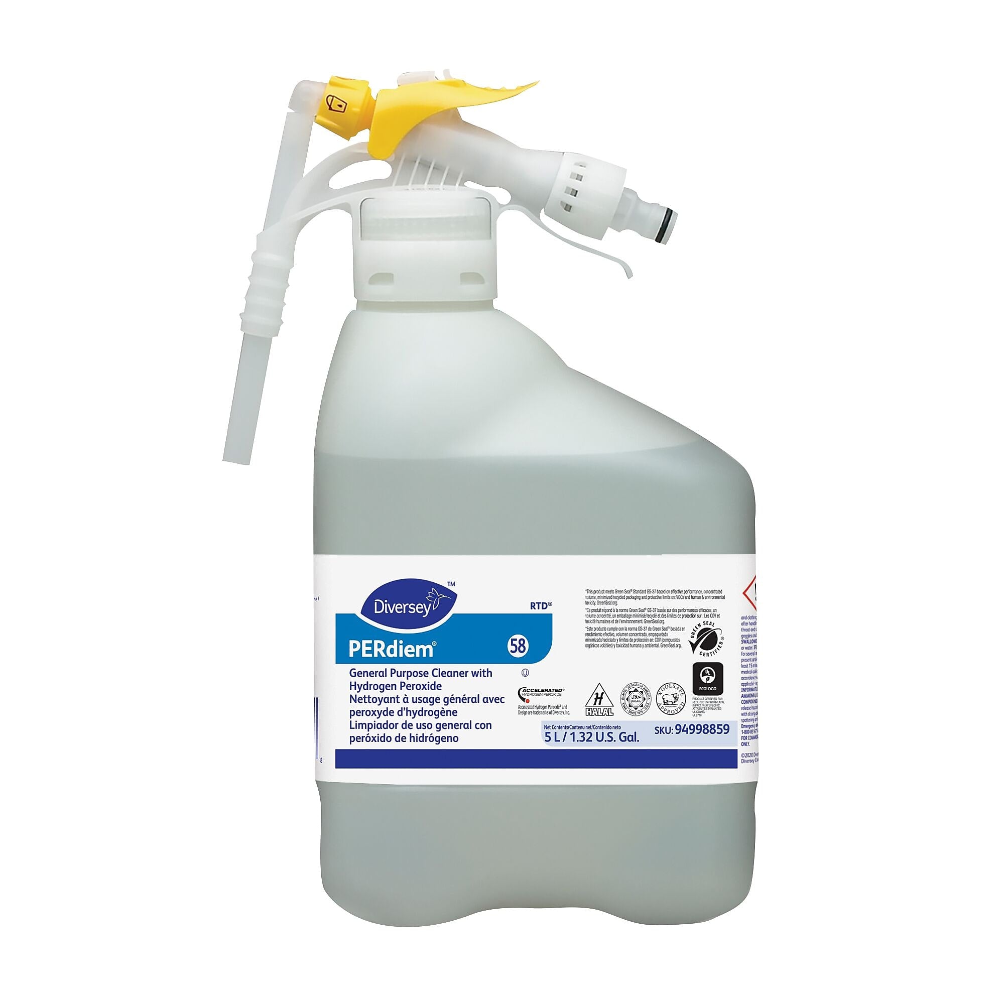 Perdiem 58 Multipurpose Cleaner for Diversey RTD, Clean Scent, 168.96oz.