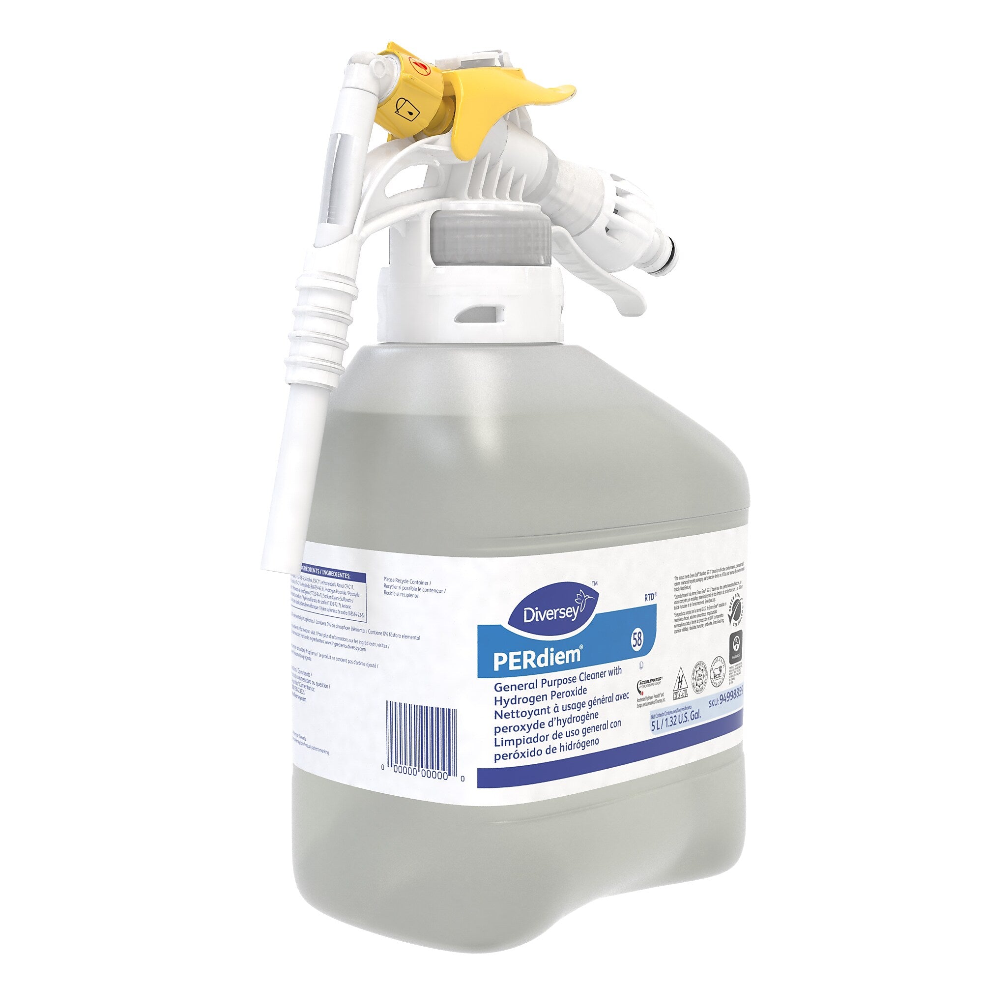 Perdiem 58 Multipurpose Cleaner for Diversey RTD, Clean Scent, 168.96oz.