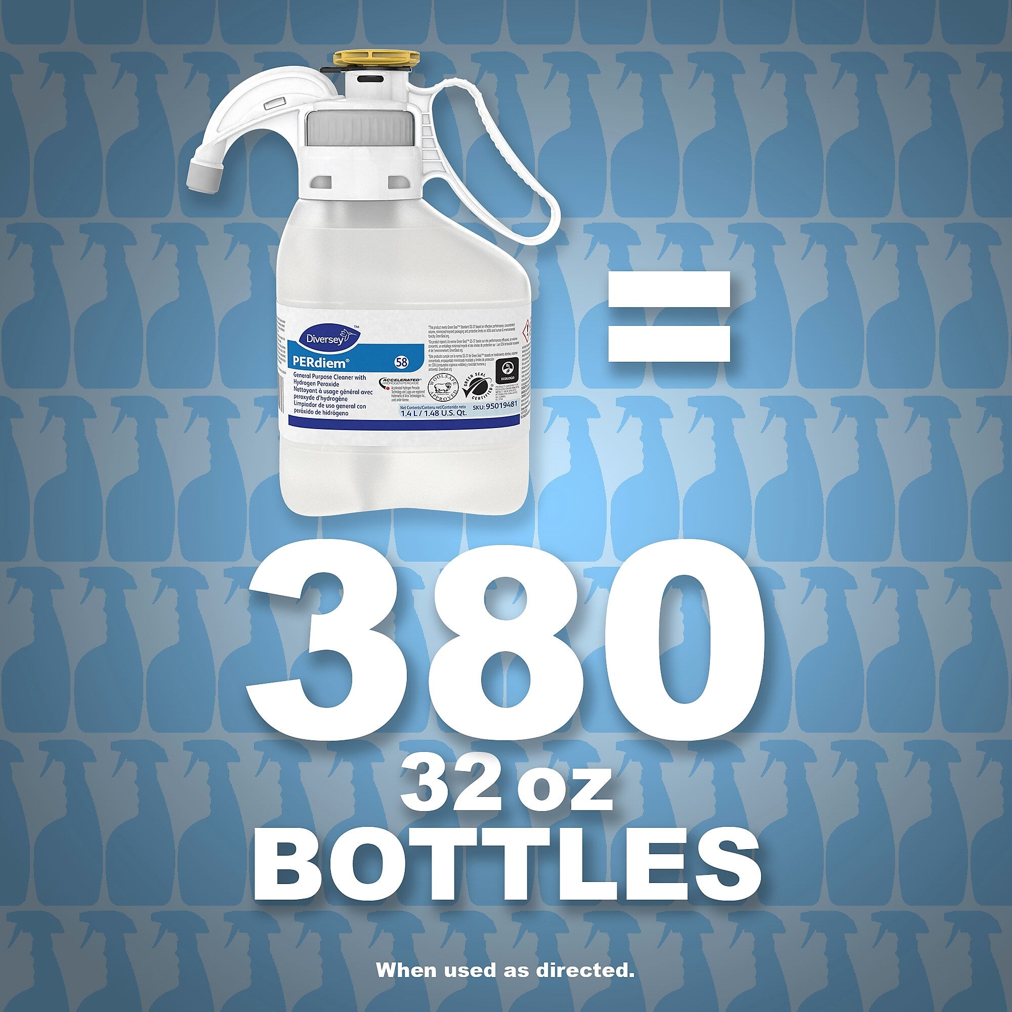 Perdiem 58 Multipurpose Cleaner for Diversey SmartDose, 1.4 L / 1.48 U.S. Qt.