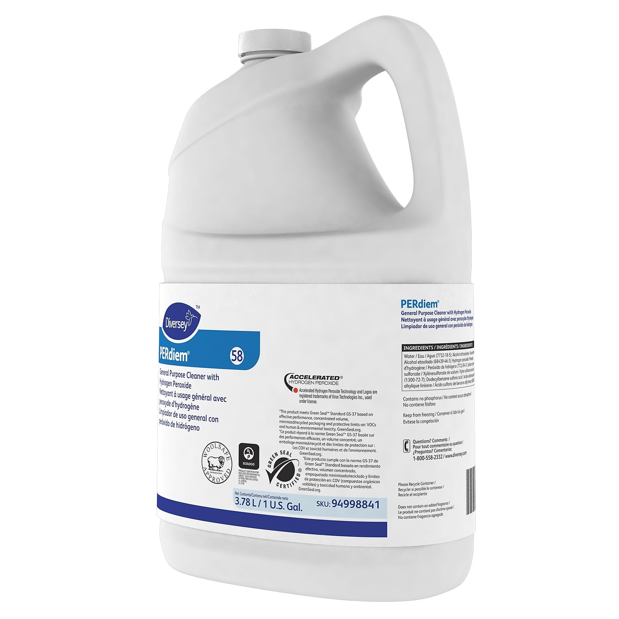 Perdiem All-Purpose Cleaner, No Scent, 128 Oz., 4/Carton