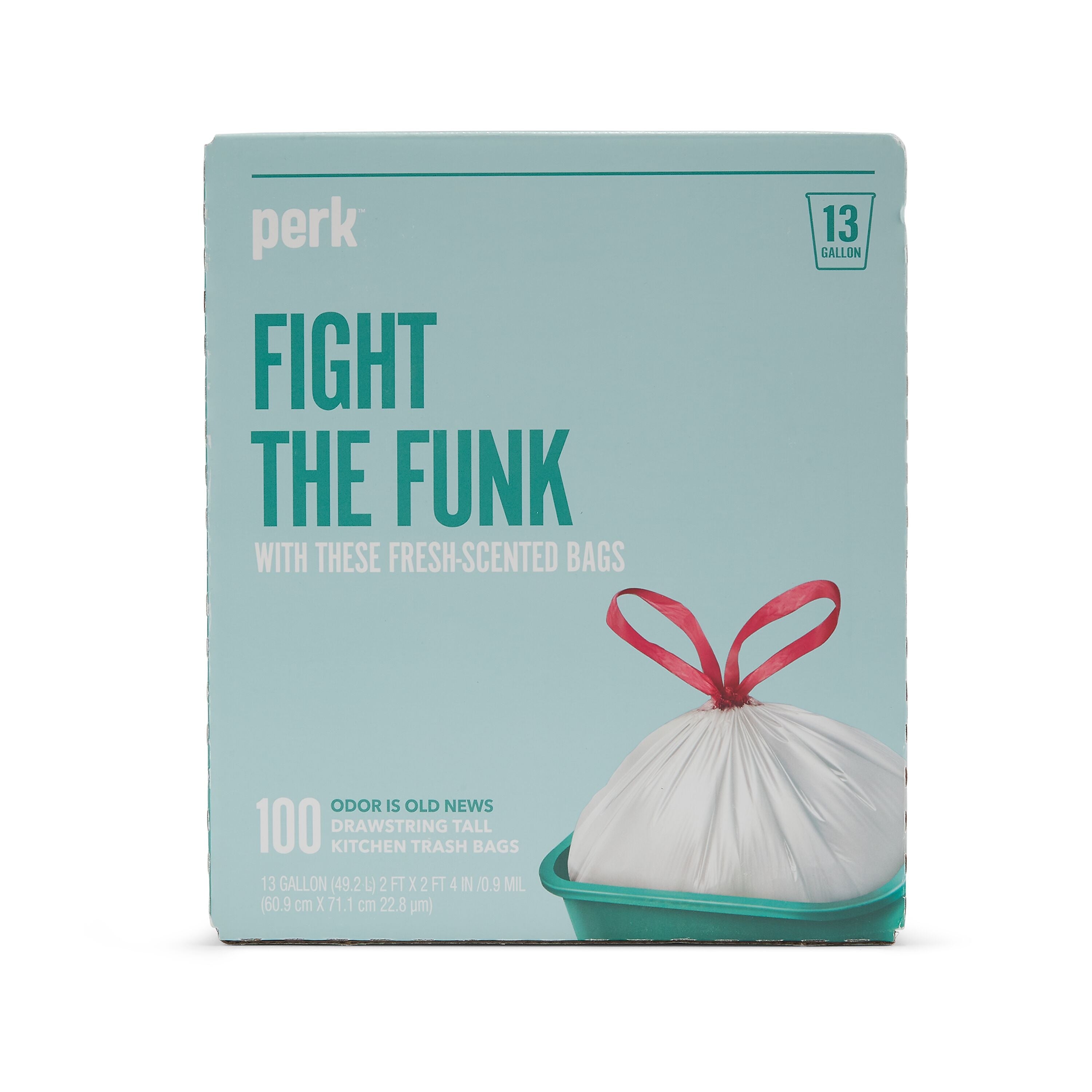 Perk™ 13 Gallon Scented Kitchen Trash Bag, 28