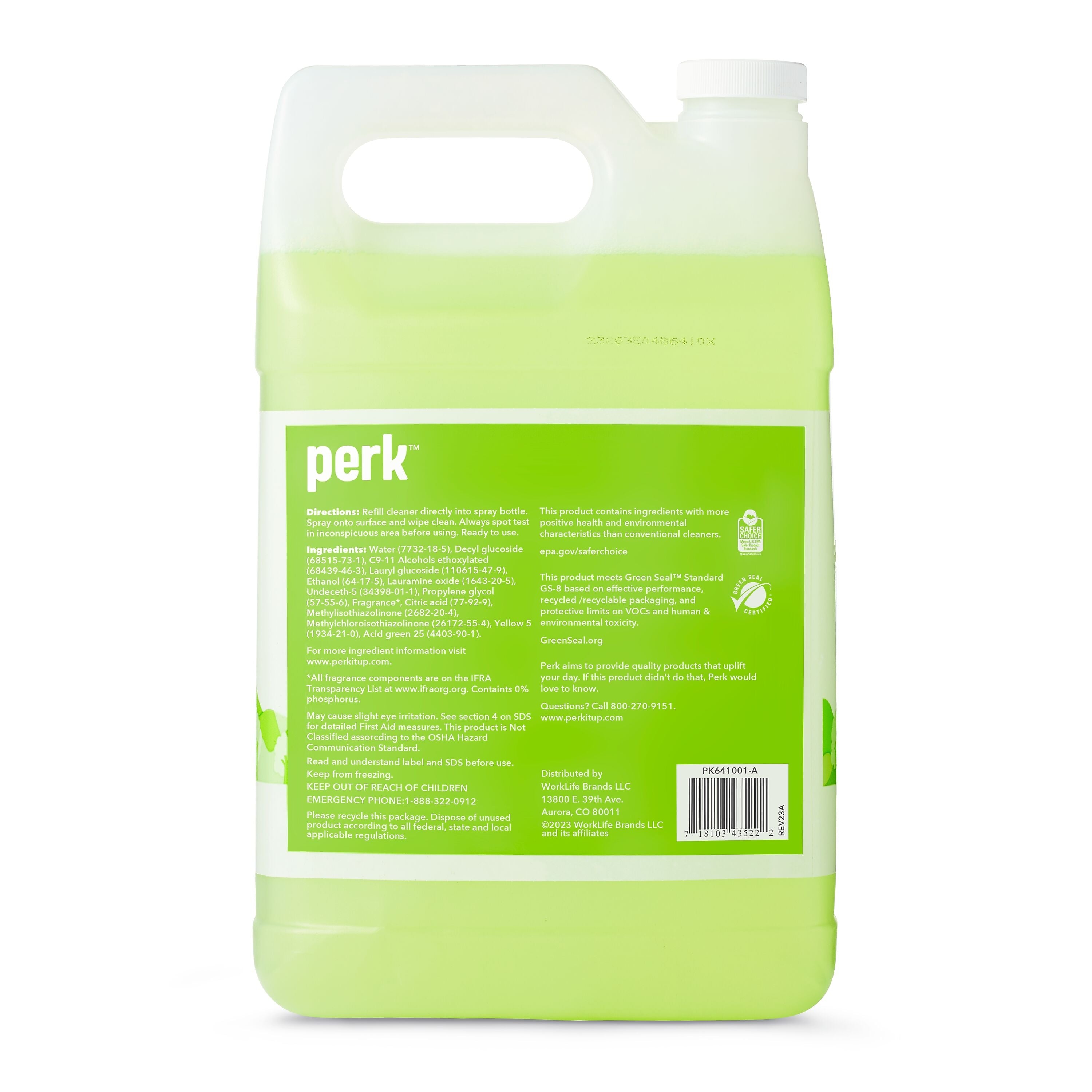 Perk All-Purpose Cleaner Refill, Ready to Use, 1 Gallon