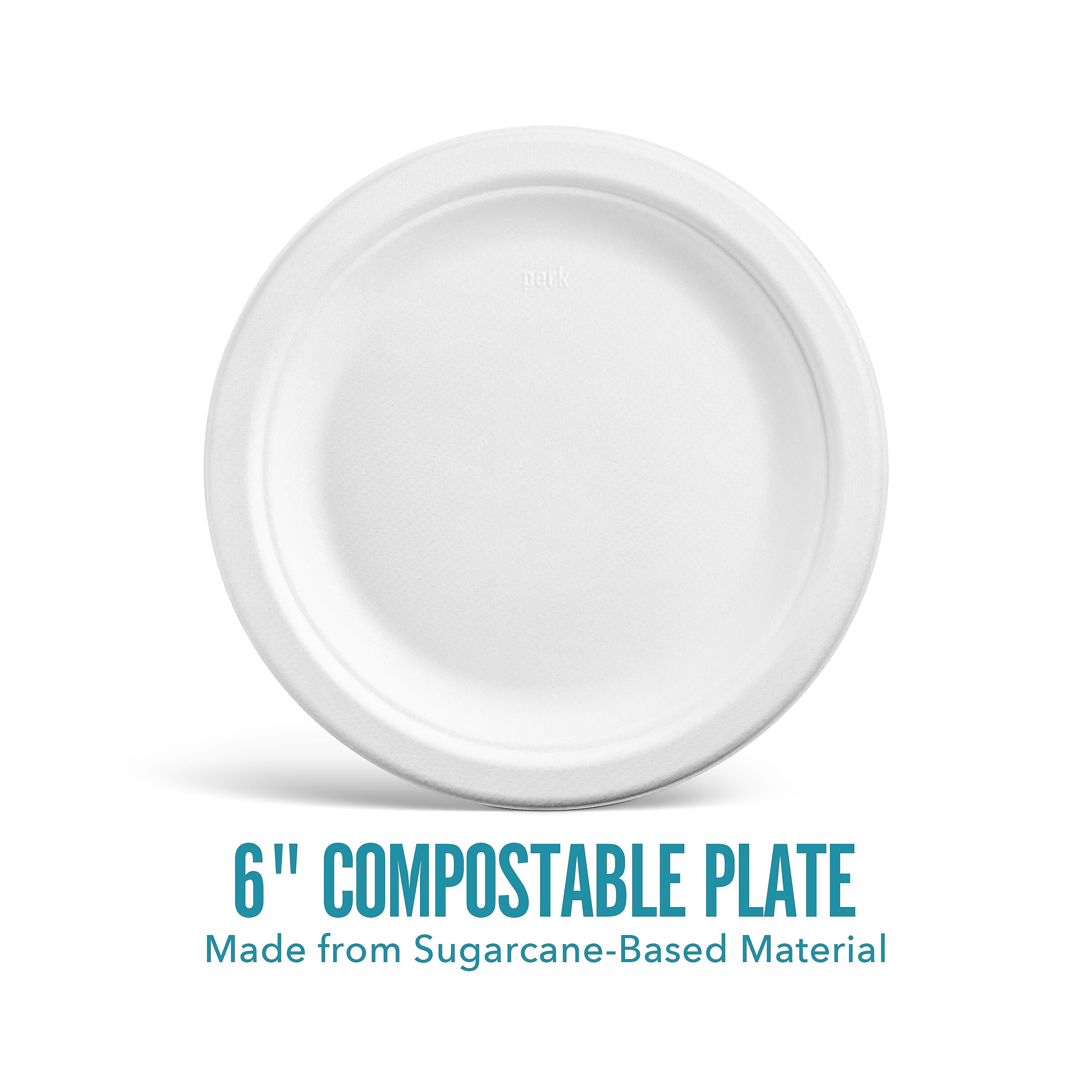 Perk™ Compostable Paper Plates, 6
