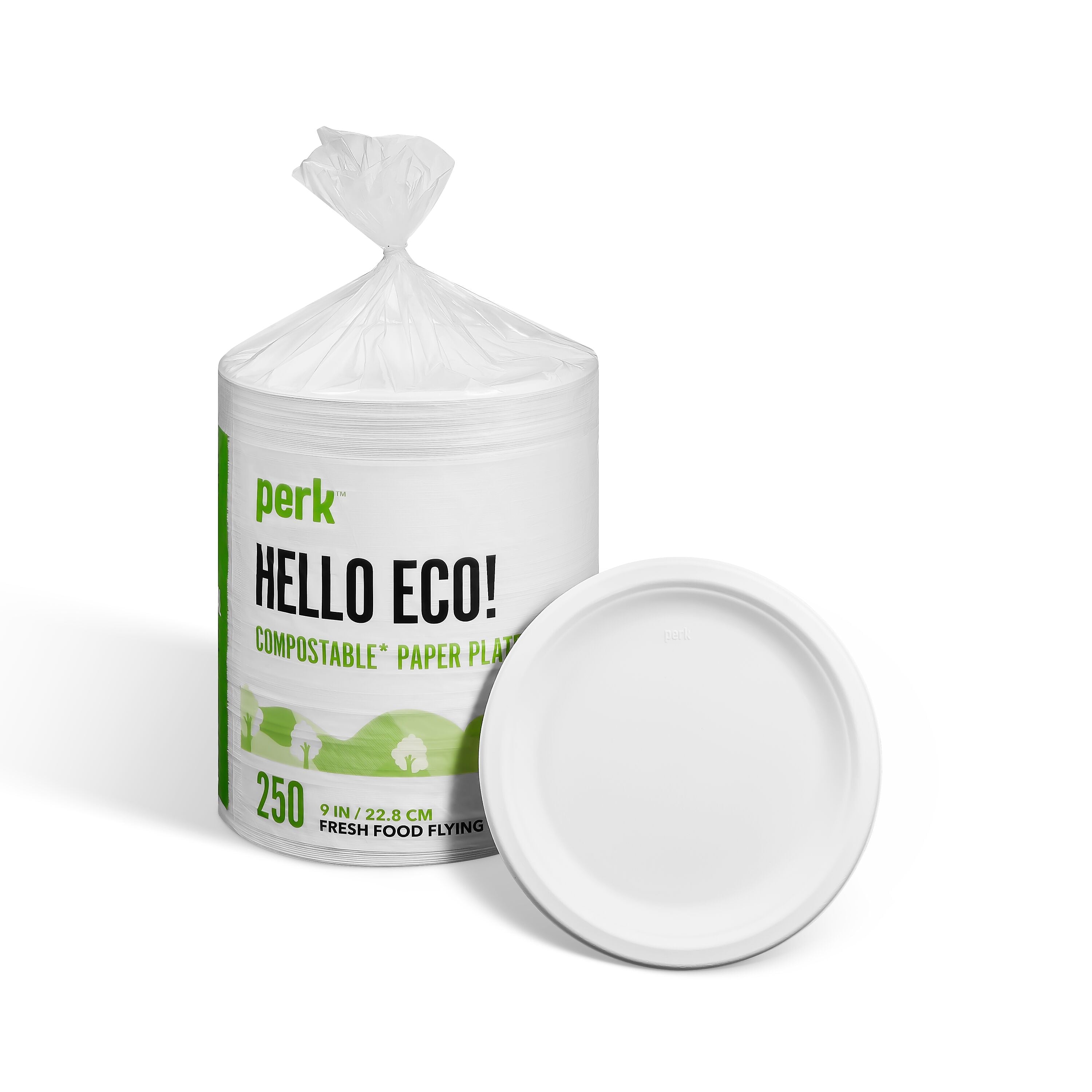 Perk™ Compostable Paper Plates, 9