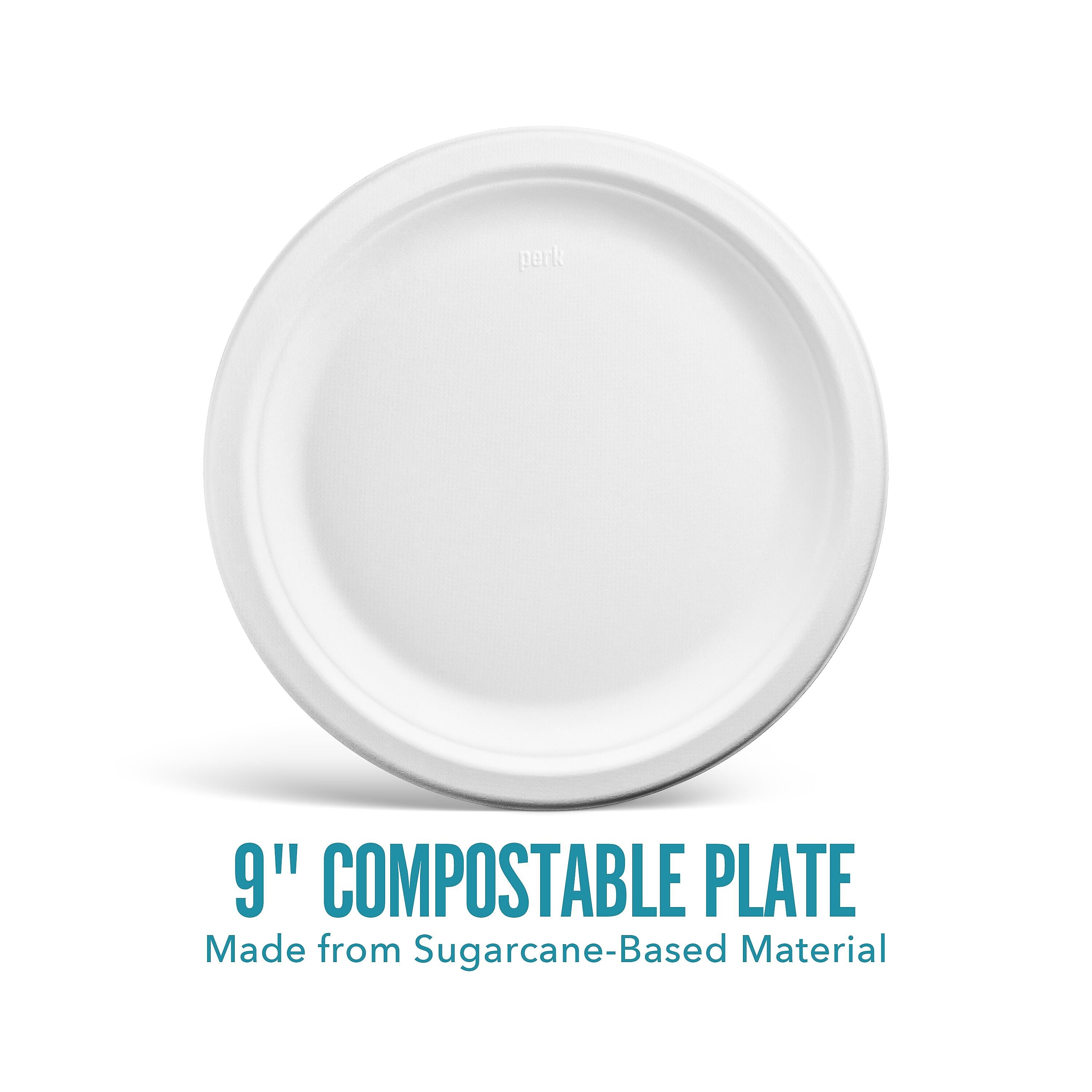 Perk™ Compostable Paper Plates, 9