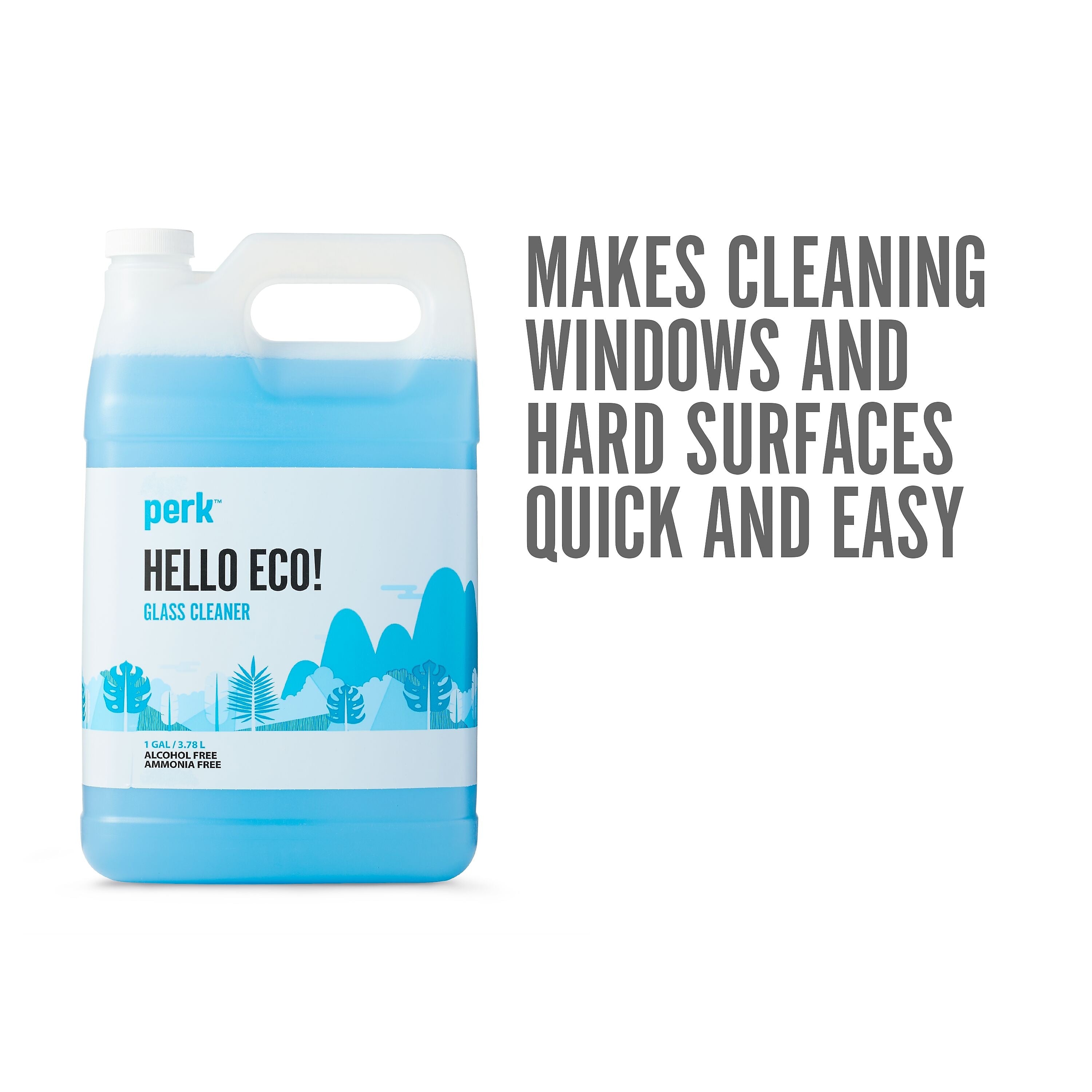 Perk Glass Cleaner Refill, Ready To Use, 1 Gallon