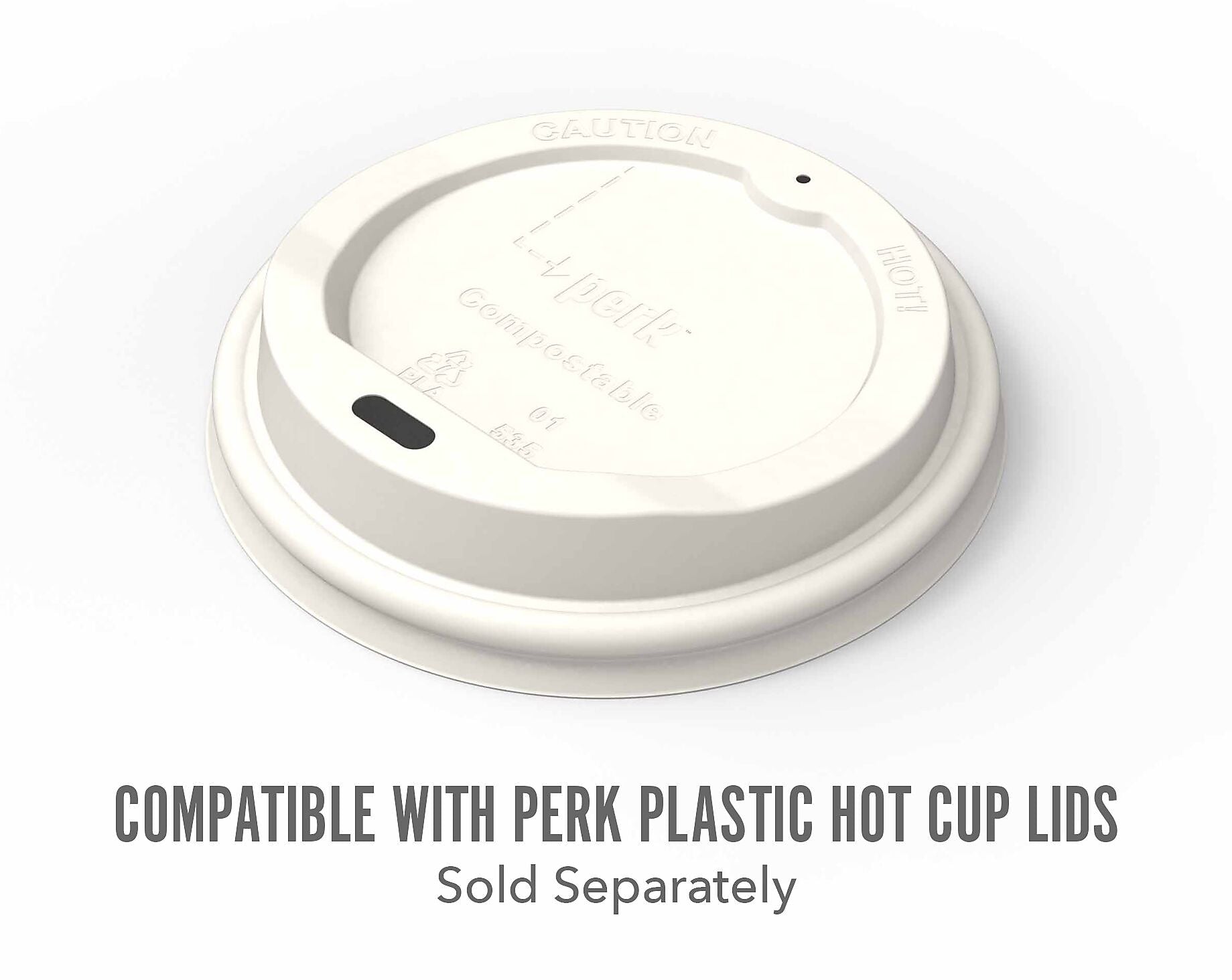Perk™ Insulated Double Wall Paper Hot Cup, 12 oz., White/Blue, 480/Carton