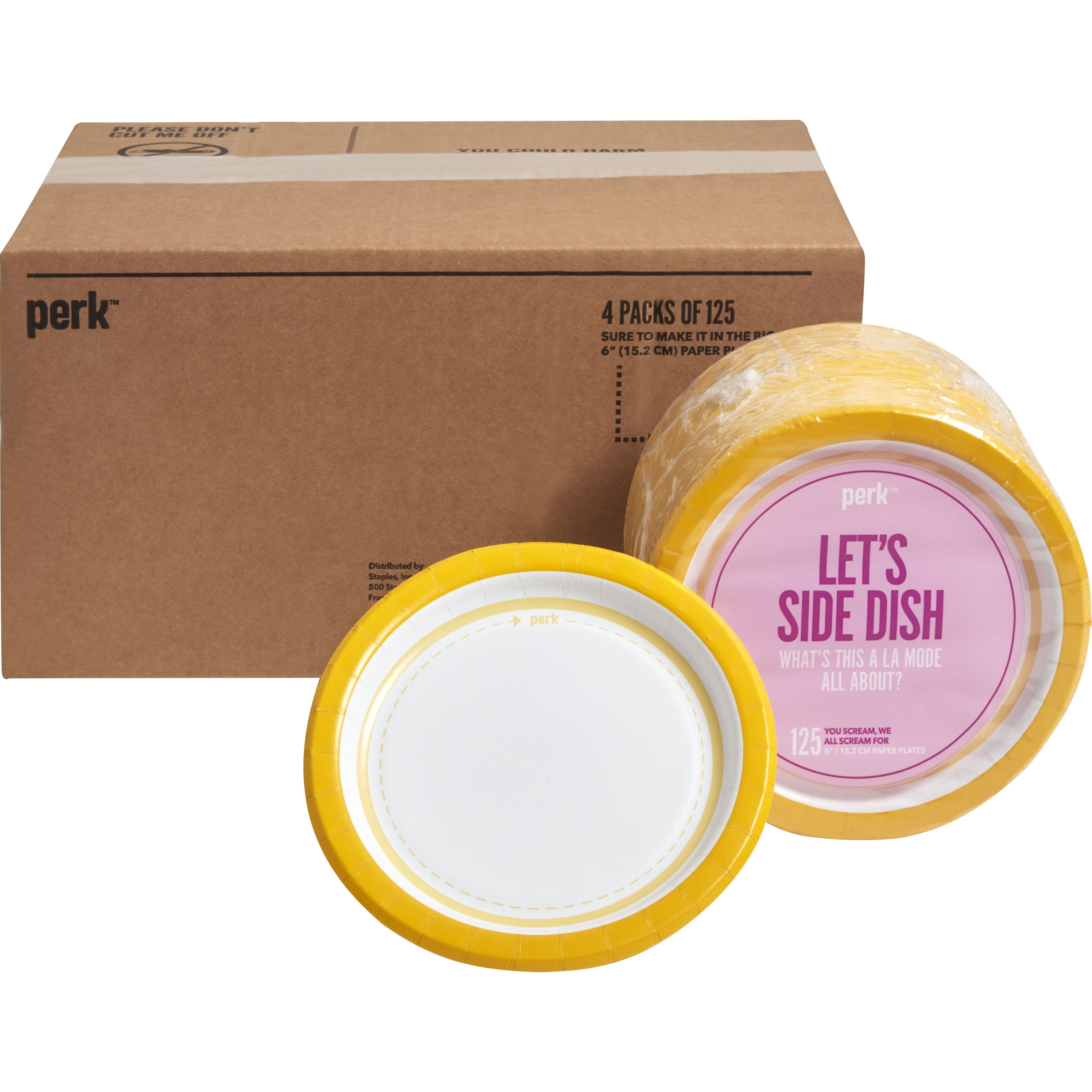 Perk™ Medium-Weight Paper Plates, 6