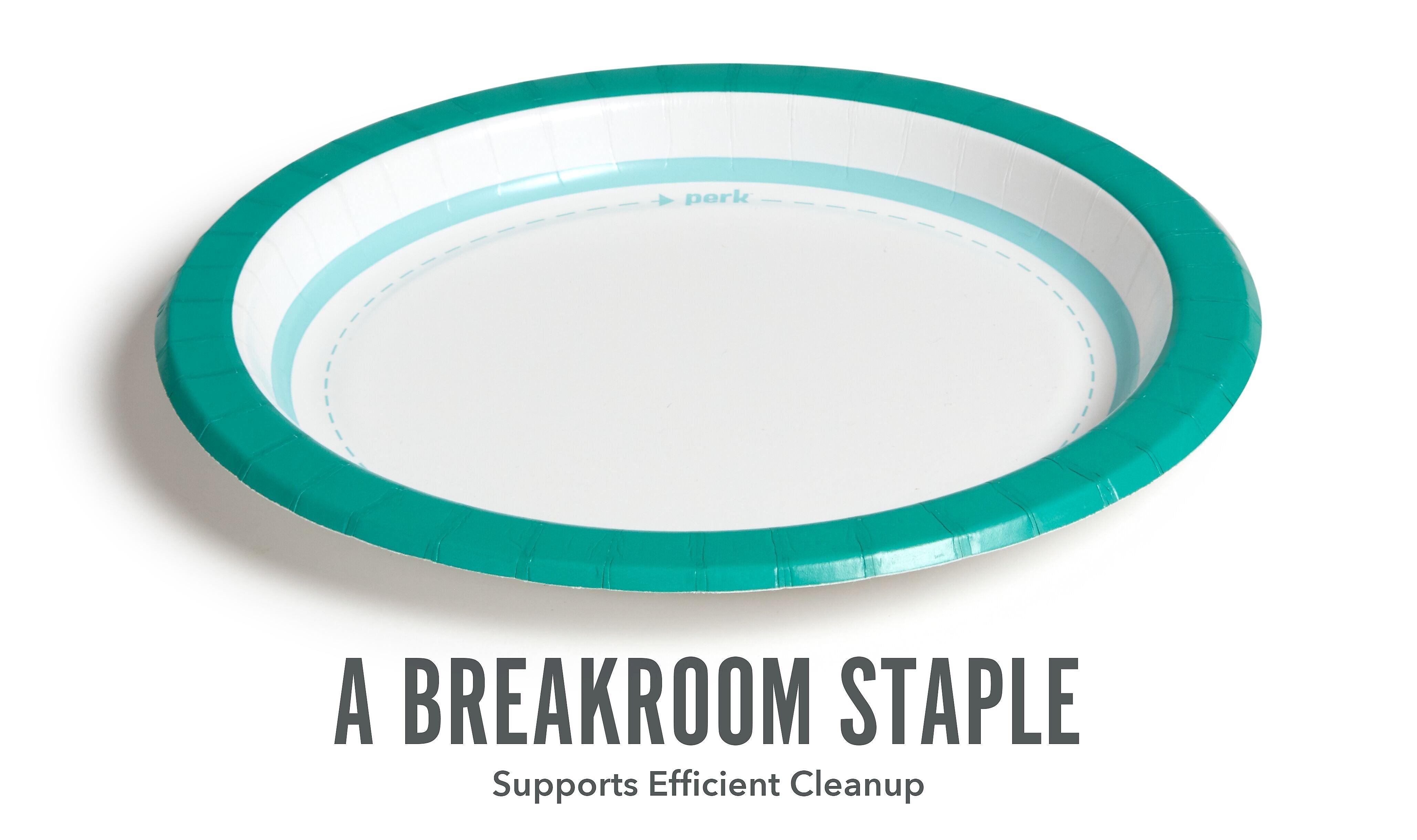Perk™ Medium-Weight Paper Plates, 8.5