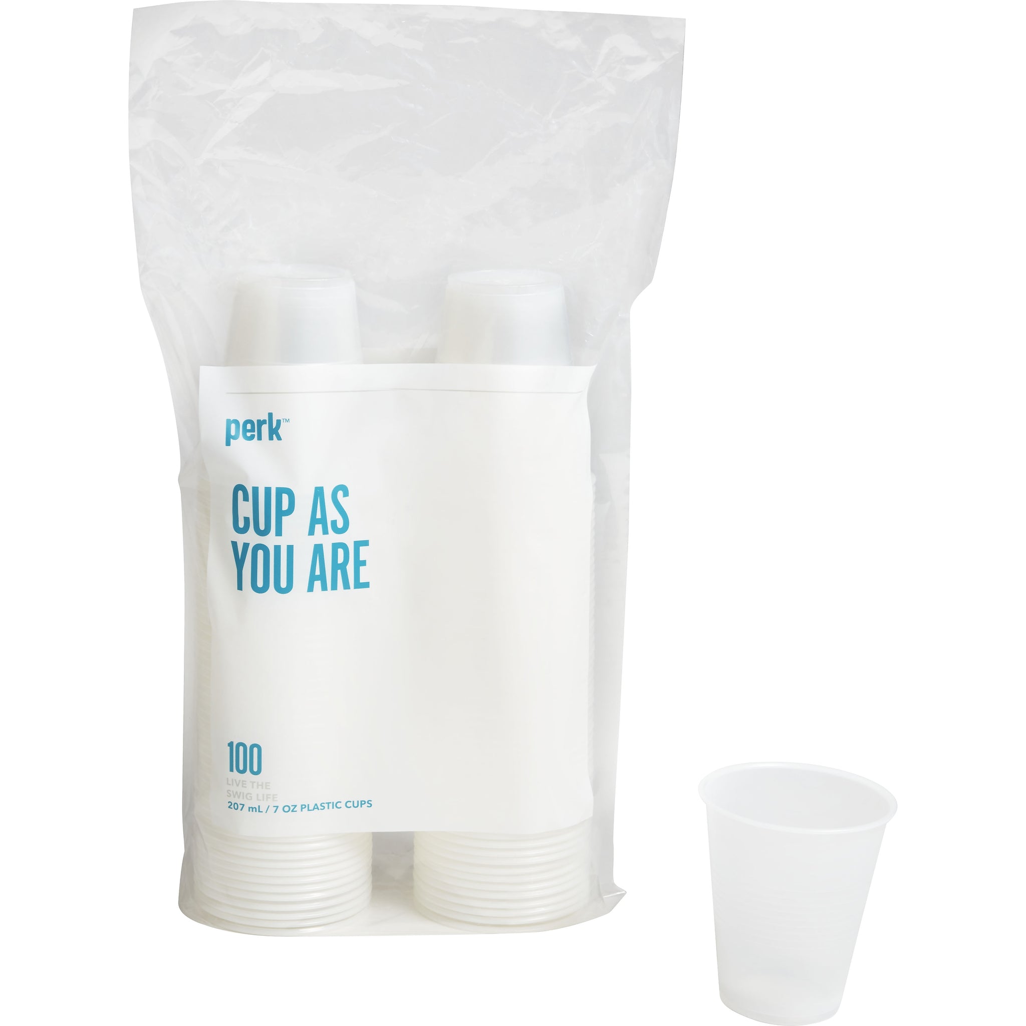Perk™ Plastic Cold Cup, 7 Oz., Clear, 100/Pack