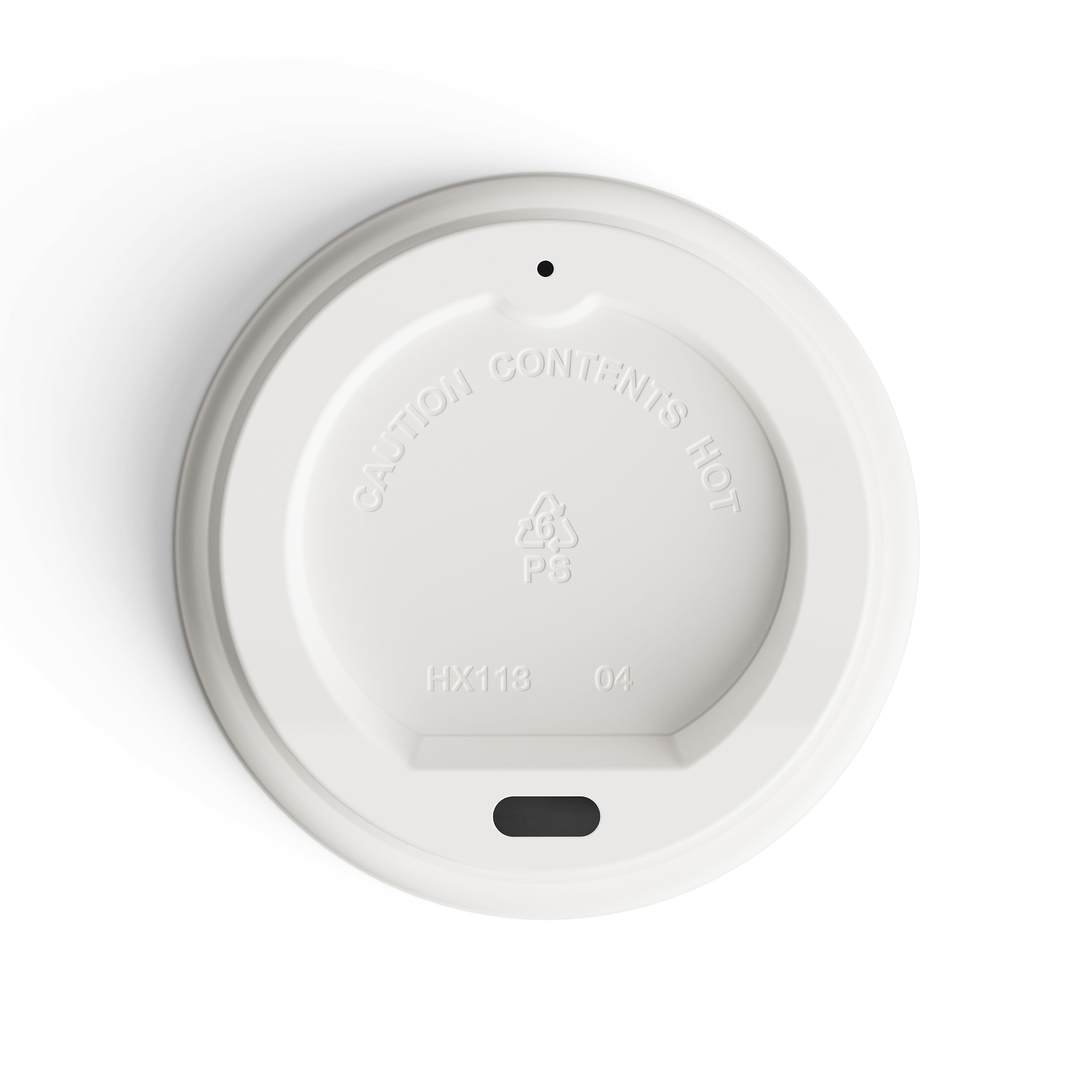 Perk™ Plastic Hot Cup Lid, 8 Oz., White, 50/Pack