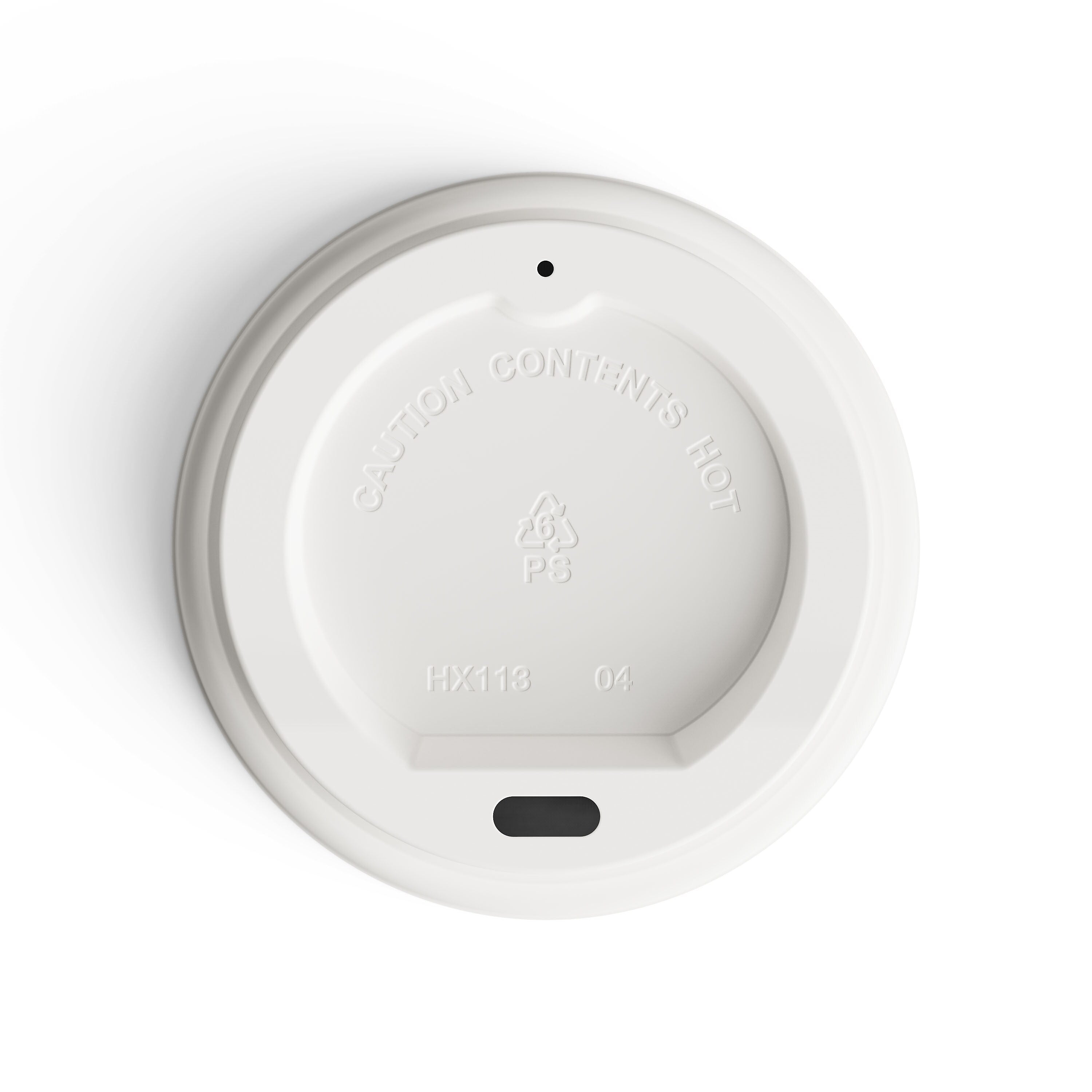 Perk™ Plastic Hot Cup Lid, 8 Oz., White, 50/Pack