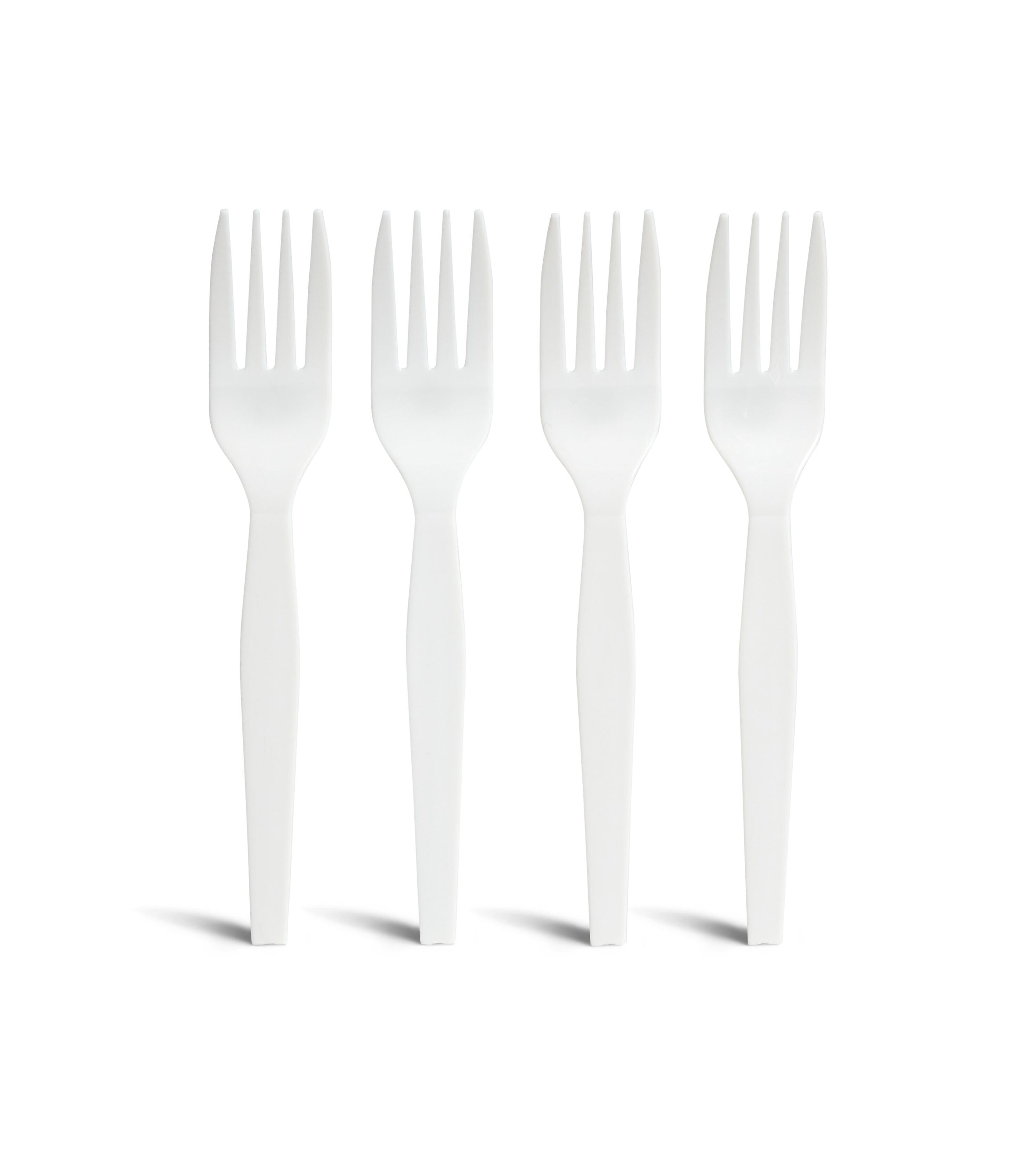 Perk™ Polystyrene Fork, Medium-Weight, White, 300/Pack