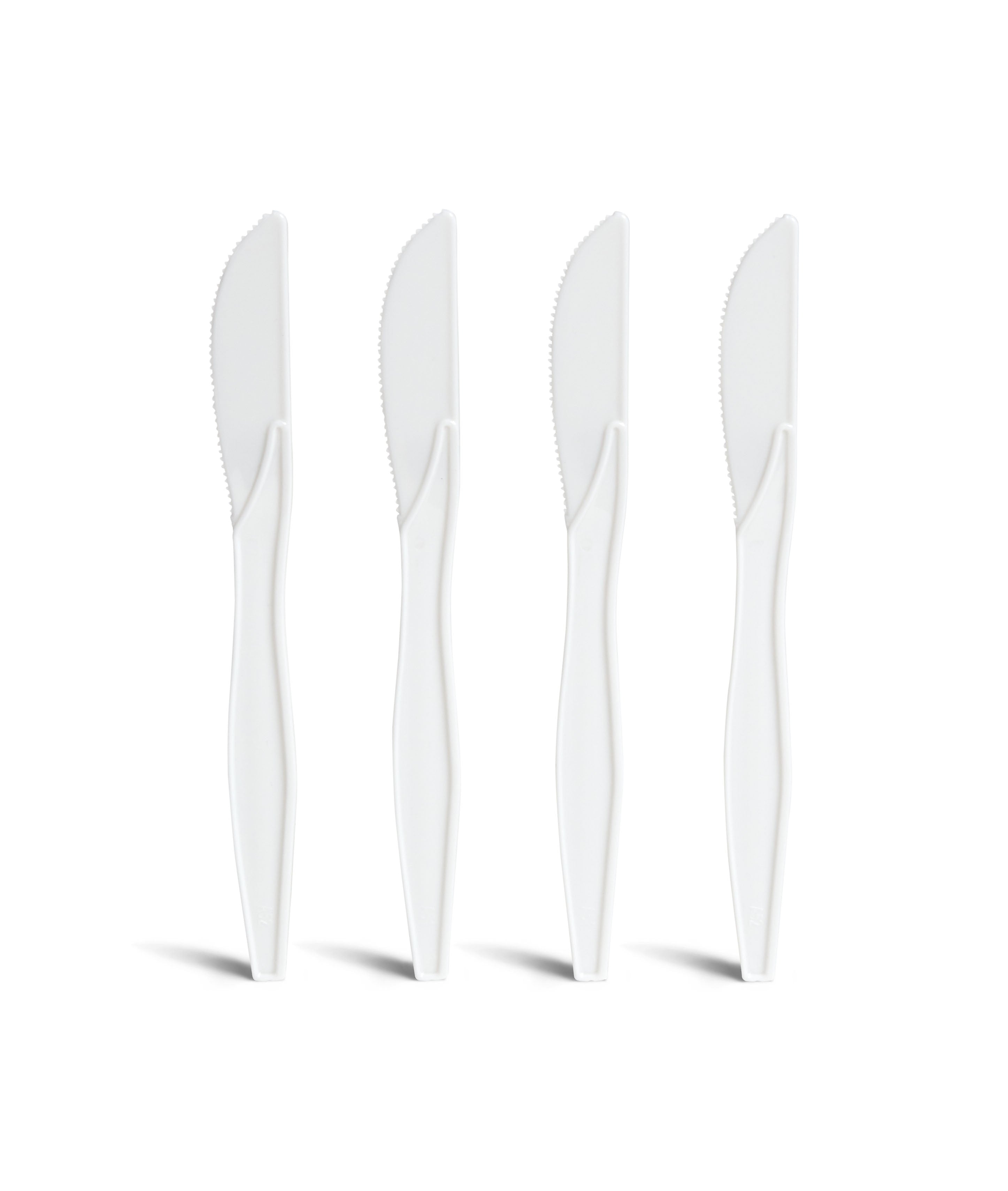 Perk™ Polystyrene Knife, Medium-Weight, White, 1000/Pack