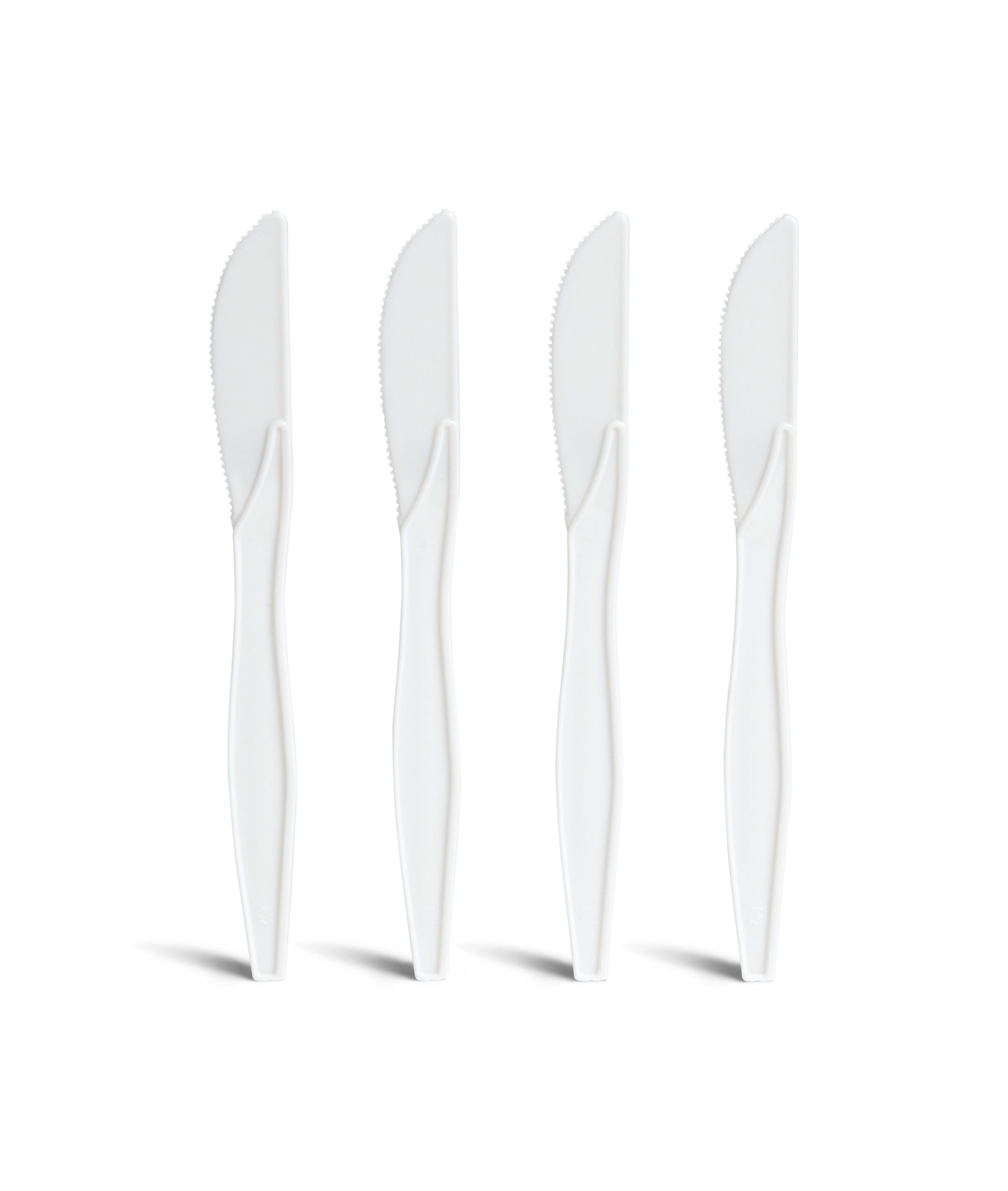Perk™ Polystyrene Knife, Medium-Weight, White, 300/Pack