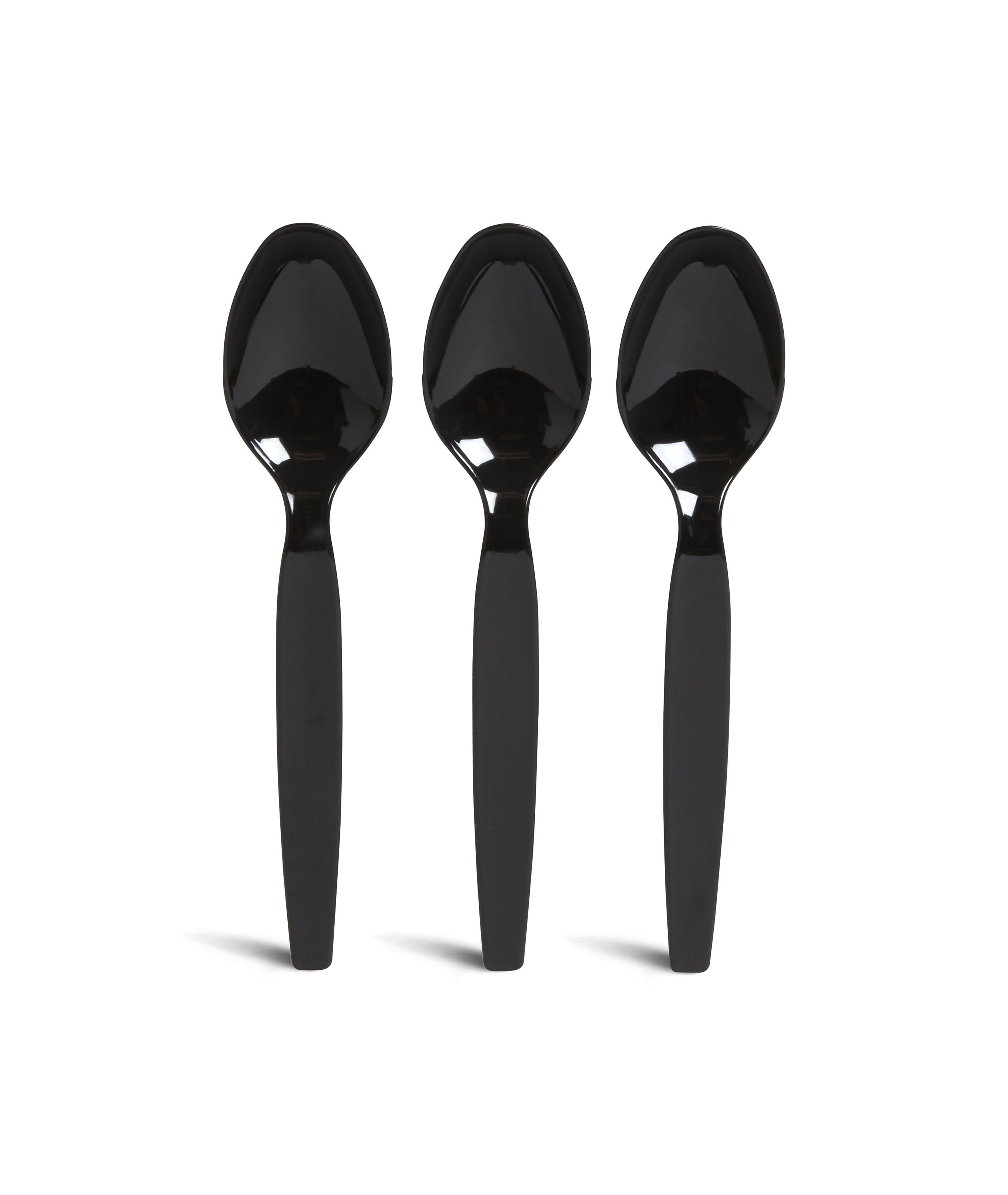 Perk™ Polystyrene Spoon, Heavy-Weight, Black, 100/Pack
