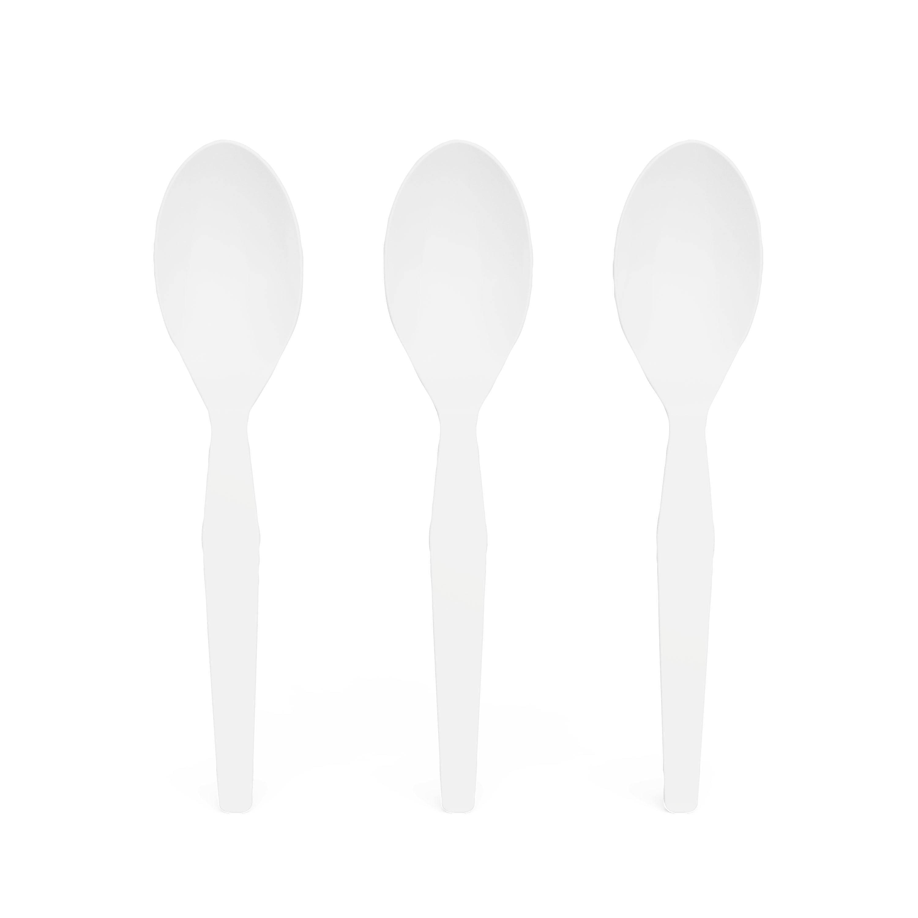 Perk™ Polystyrene Spoon, Medium-Weight, White, 1000/Pack