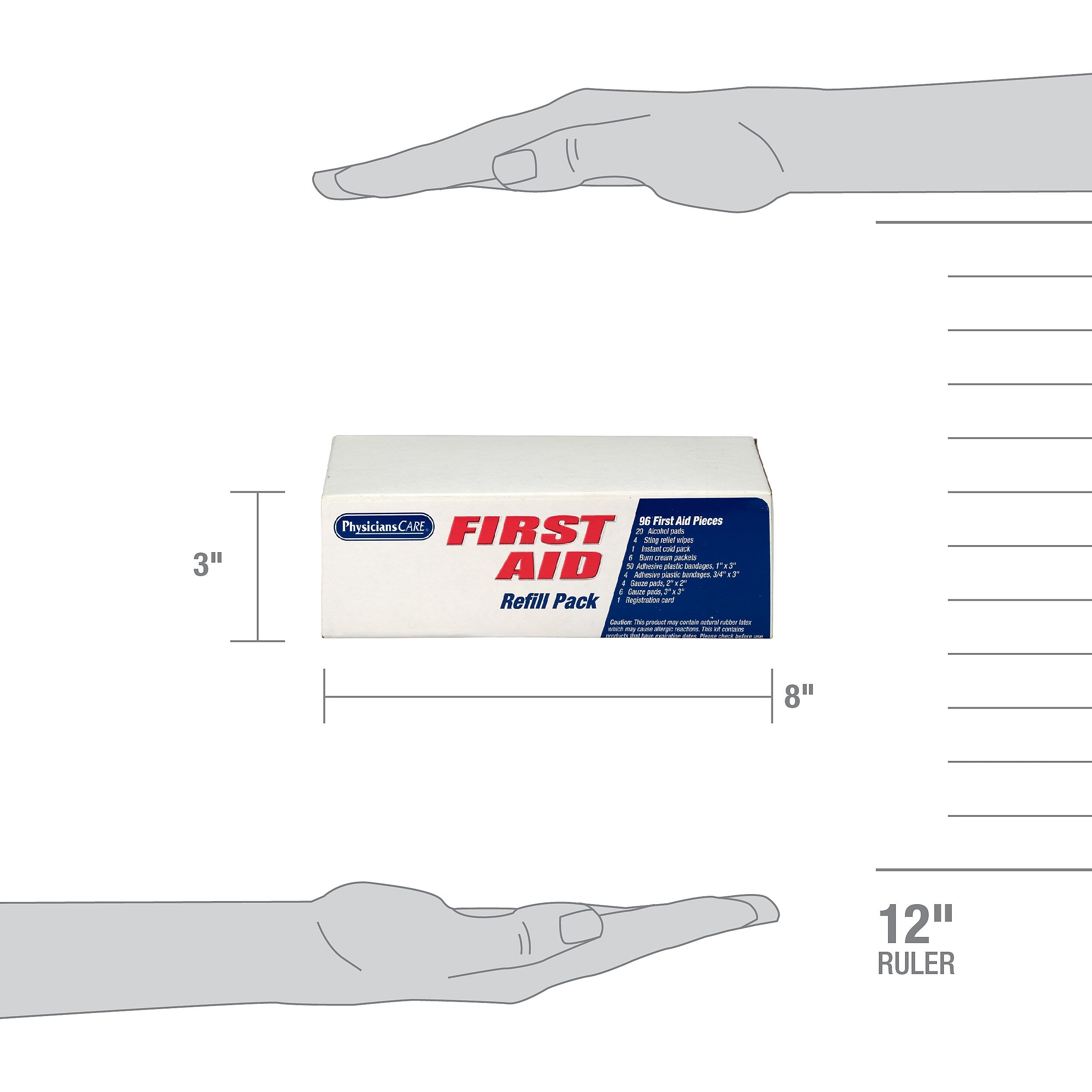 PhysiciansCare 95-Piece First Aid Kit for Up to 25 People, Refill Pack