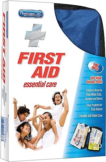 PhysiciansCare Essential Care Soft Sided First Aid Kit, 25 People, 195 Pieces